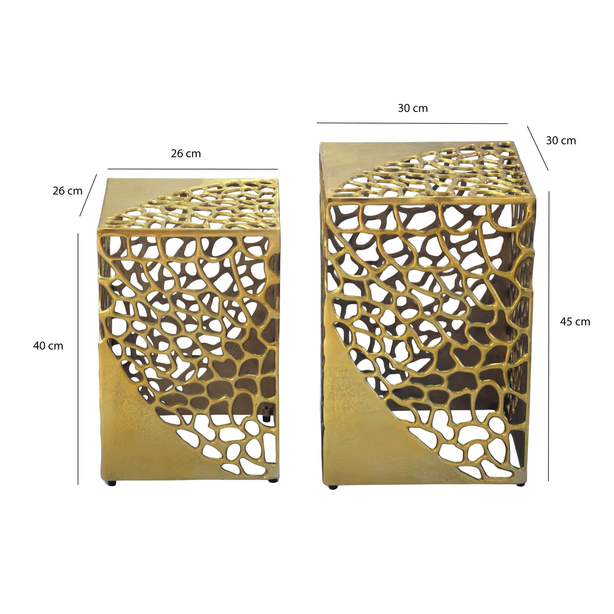 2er Set Beistelltisch Aluminium Gold - Design Couchtisch Set - Metalltisch Wohnzimmertisch modern Alu - Sofatisch quadratisch Metall - Loungetisch Set Satztisch Handmade 2er Set Beistelltisch Aluminium Gold - Design Couchtisch Set - Metalltisch Wohnzimmertisch modern Alu - Sofatisch quadratisch Metall - Loungetisch Set Satztisch Handmade