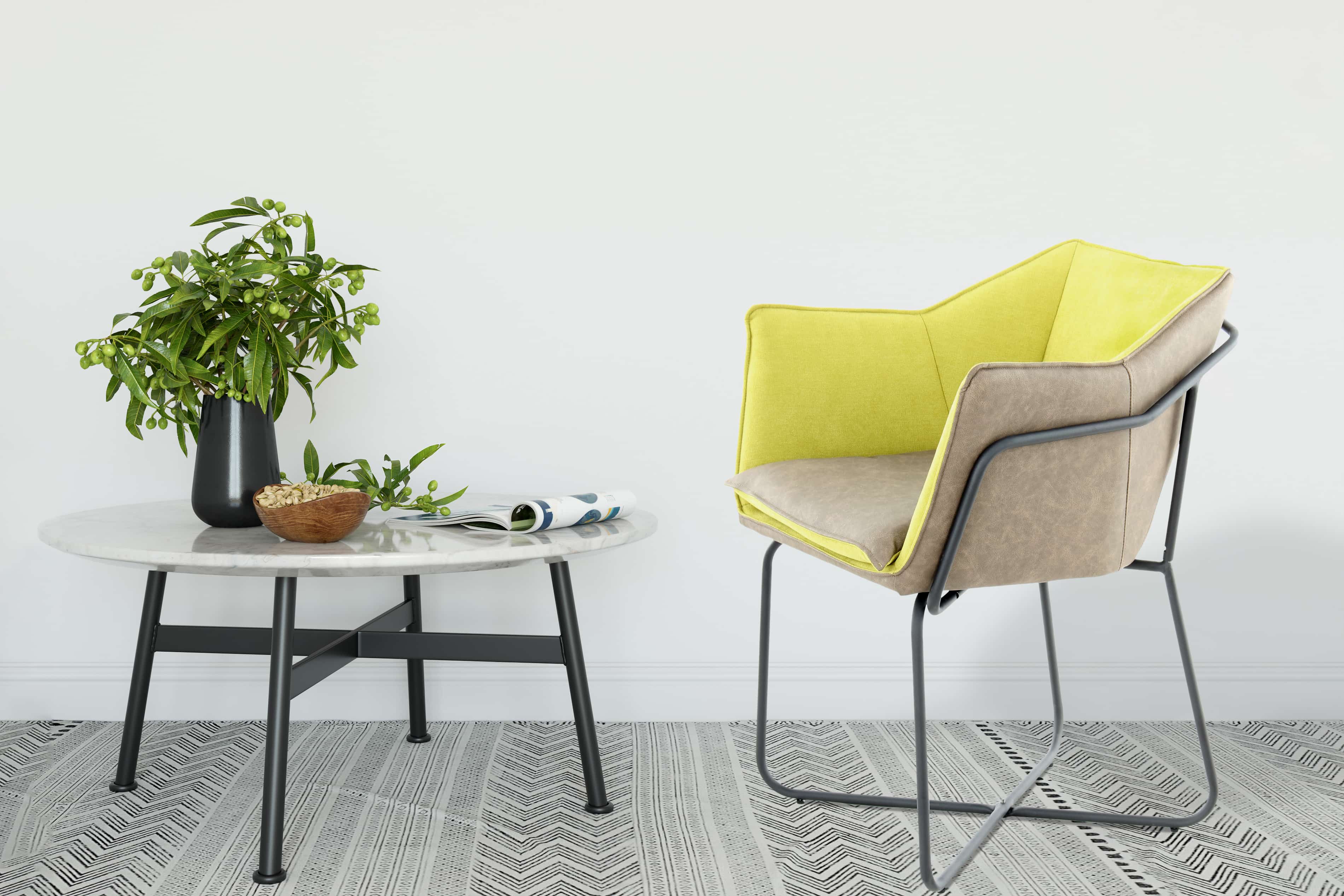 Stuhl Marietta 110 Grün / Taupe