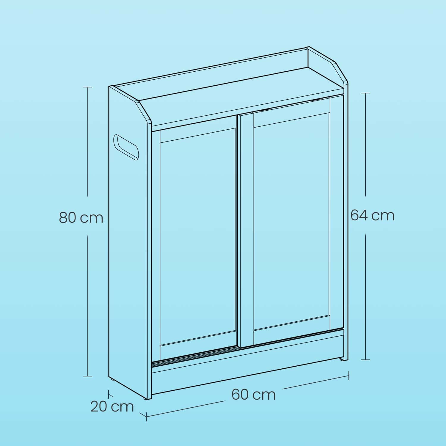 Schmaler Badschrank mit Schiebetüren, verstellbaren Einlegeböden und Toilettenpapierhalter, für Badezimmer neben der Toilette Schmaler Badschrank mit Schiebetüren, verstellbaren Einlegeböden und Toilettenpapierhalter, für Badezimmer neben der Toilette