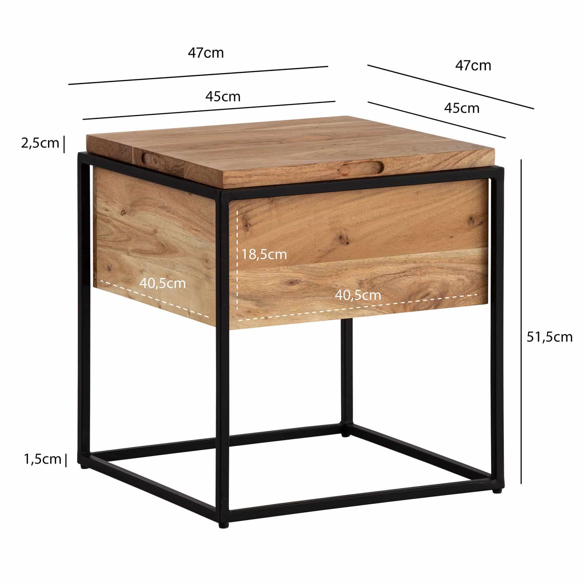 Beistelltisch 47x47x51 Beistelltisch 47x47x51