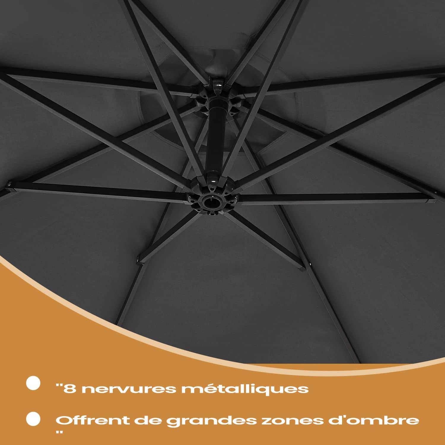 Sonnenschirm, Ampelschirm 300 cm d, mit Ständer Sonnenschirm, Ampelschirm 300 cm d, mit Ständer