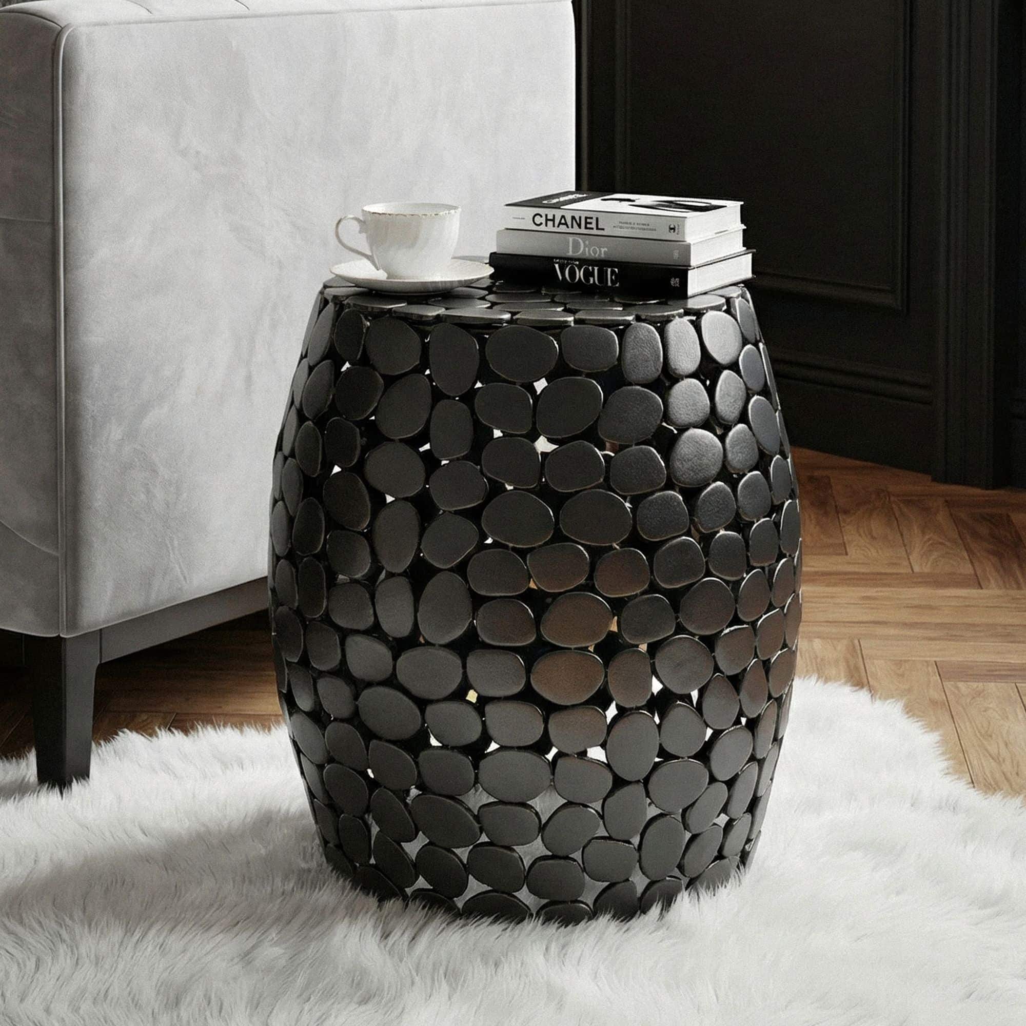Design Beistelltisch rund 40cm aus Aluminium schwarz – Couchtisch Alu – kleiner Wohnzimmertisch Metall – Dekotisch Wohnzimmer Handmade Design Beistelltisch rund 40cm aus Aluminium schwarz – Couchtisch Alu – kleiner Wohnzimmertisch Metall – Dekotisch Wohnzimmer Handmade
