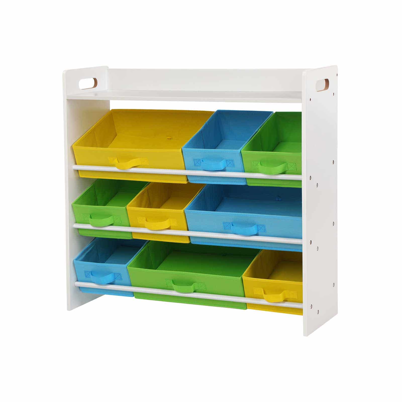 Kinderregal mit bunten Kisten-GKR31WT Kinderregal mit bunten Kisten-GKR31WT