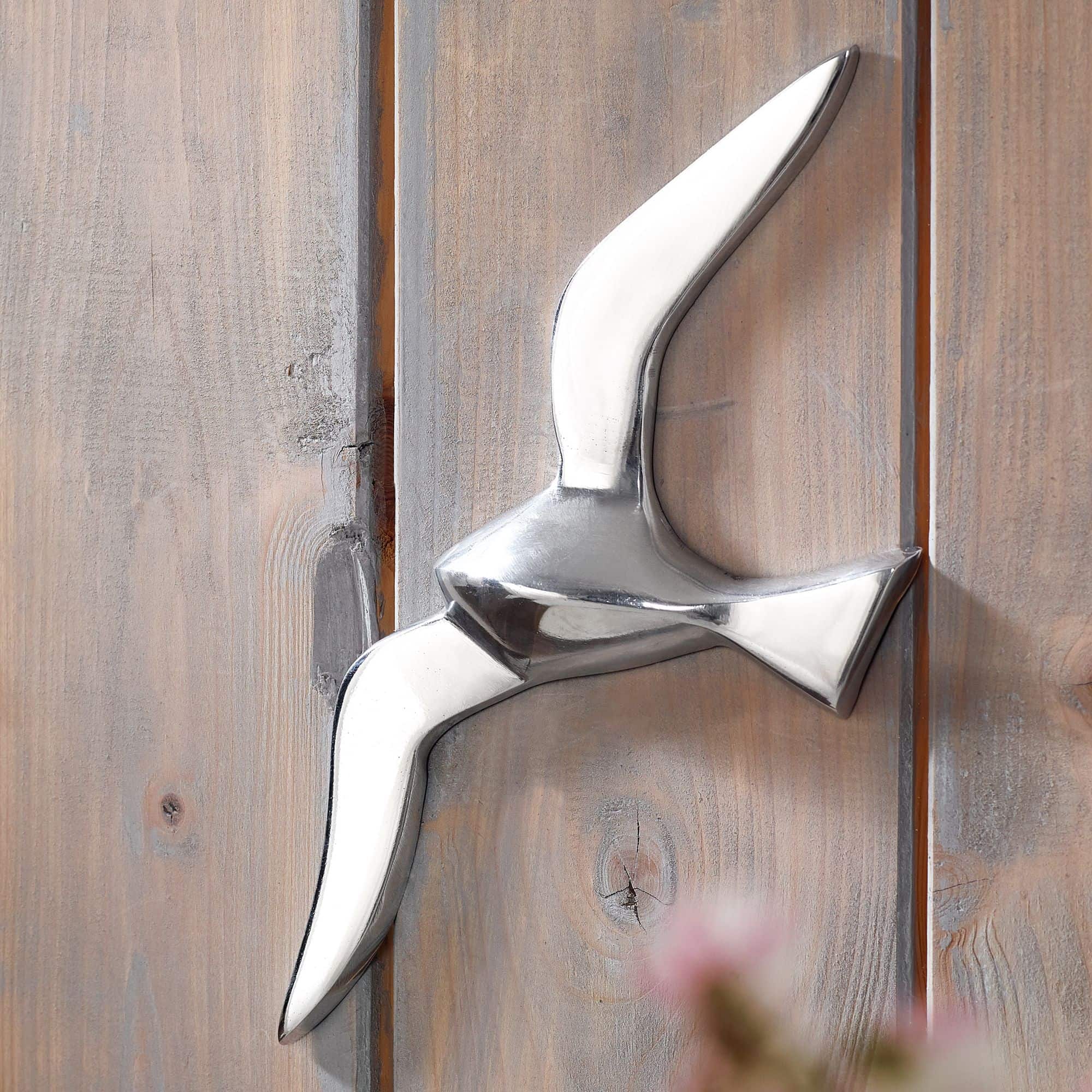 Wanddekoration Möwe S Aluminium poliert Dekofigur 30 cm Statue Skulptur klein Alu einzeln modern Maritim Wanddekoration Möwe S Aluminium poliert Dekofigur 30 cm Statue Skulptur klein Alu einzeln modern Maritim
