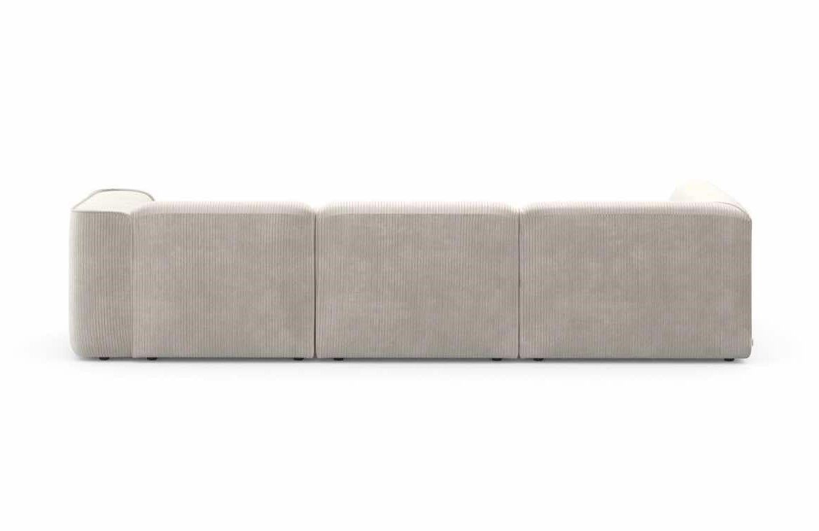 Ecksofa Maddox Beige – Modernes & Bequemes Sofa mit Feincord-Bezug, Wellenunterfederung & Kedernaht Ecksofa Maddox Beige – Modernes & Bequemes Sofa mit Feincord-Bezug, Wellenunterfederung & Kedernaht