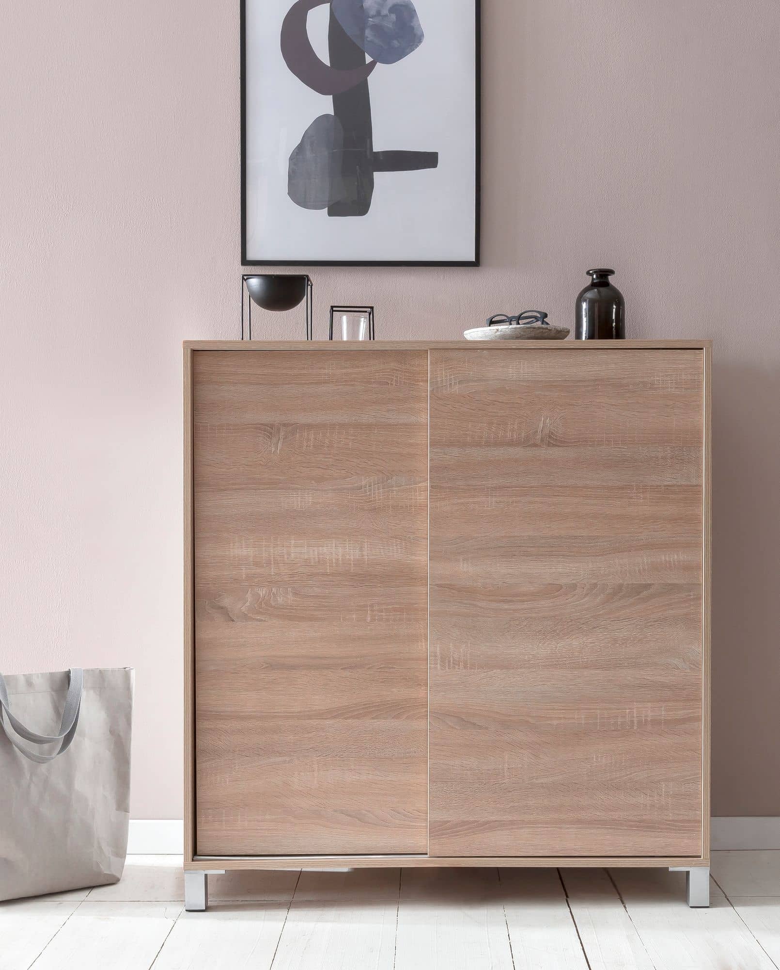 47488-WOHNLING-Schuhschrank-TELLY-100x38x100-cm-S_6 Schuhschrank WL5.713 Holz Sonoma 100x108x37,5 cm Ablage Hoch