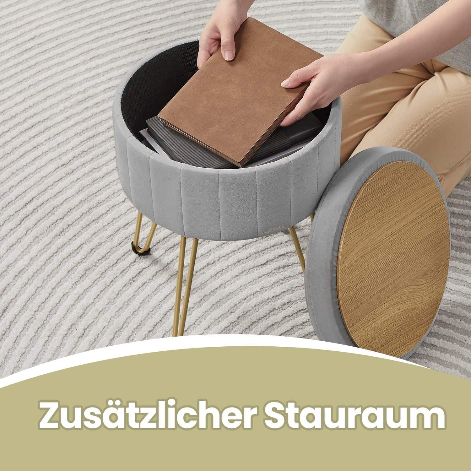 Sitzhocker, Hocker mit Stauraum, runder Sitzhocker Sitzhocker, Hocker mit Stauraum, runder Sitzhocker