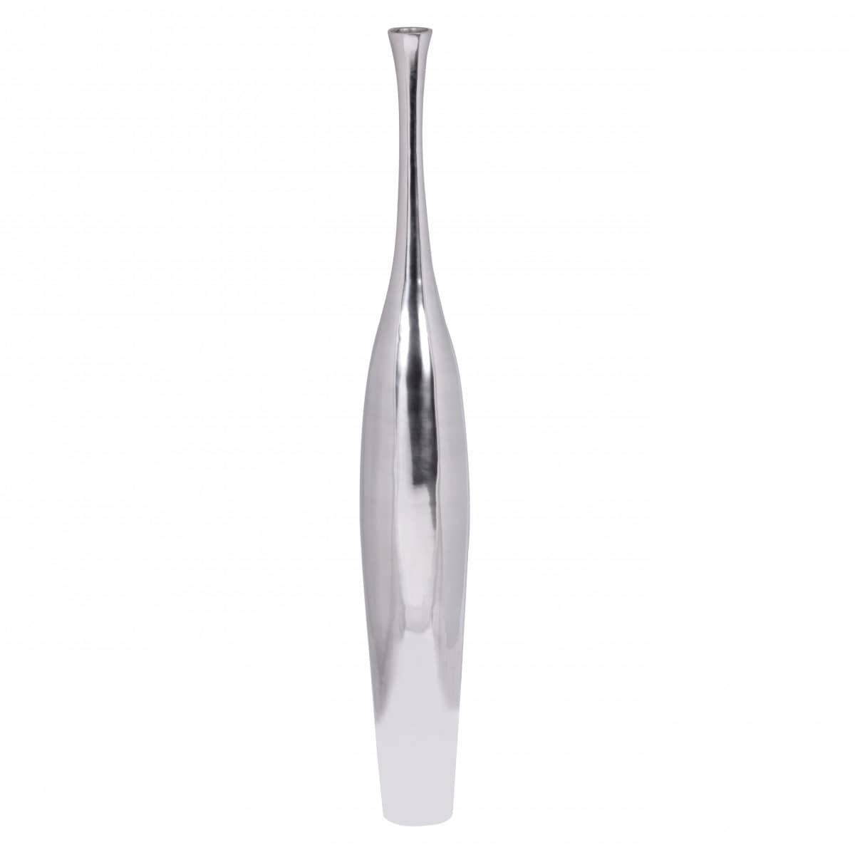 41669-WOHNLING-Deko-Vase-Bottle-L-WL1-918-WL1-918_1 Deko Vase groß BOTTLE L Aluminium modern mit 1 Öffnung in Silber