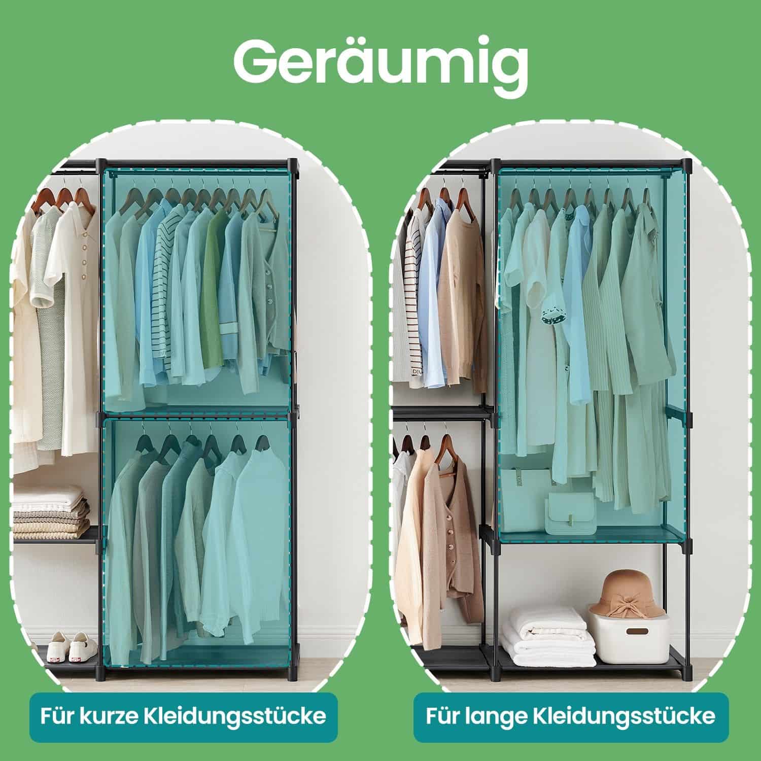 Kleiderschrank offen, Kleiderständer, Kleiderstange