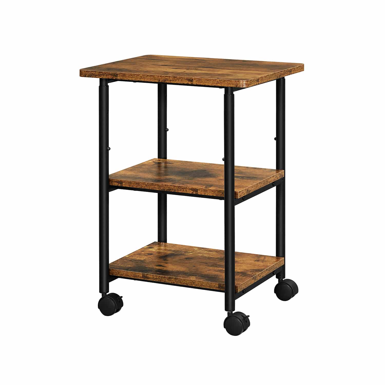 Druckertisch mit 3 Ebenen und Rädern Druckertisch mit 3 Ebenen und Rädern