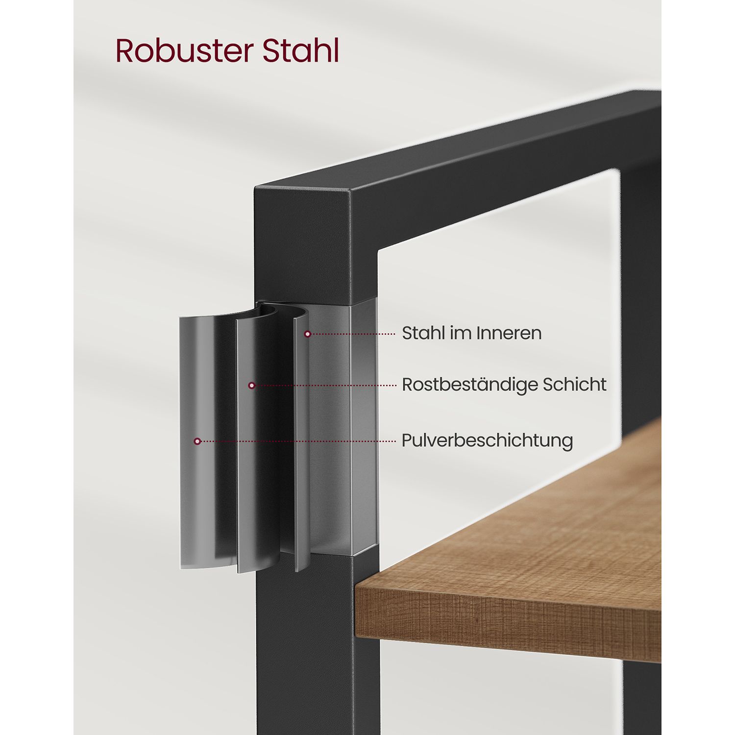 Regal 6 Ebenen 30 x 40 x 187,5 cm vintagebraun-schwarz Regal 6 Ebenen 30 x 40 x 187,5 cm vintagebraun-schwarz