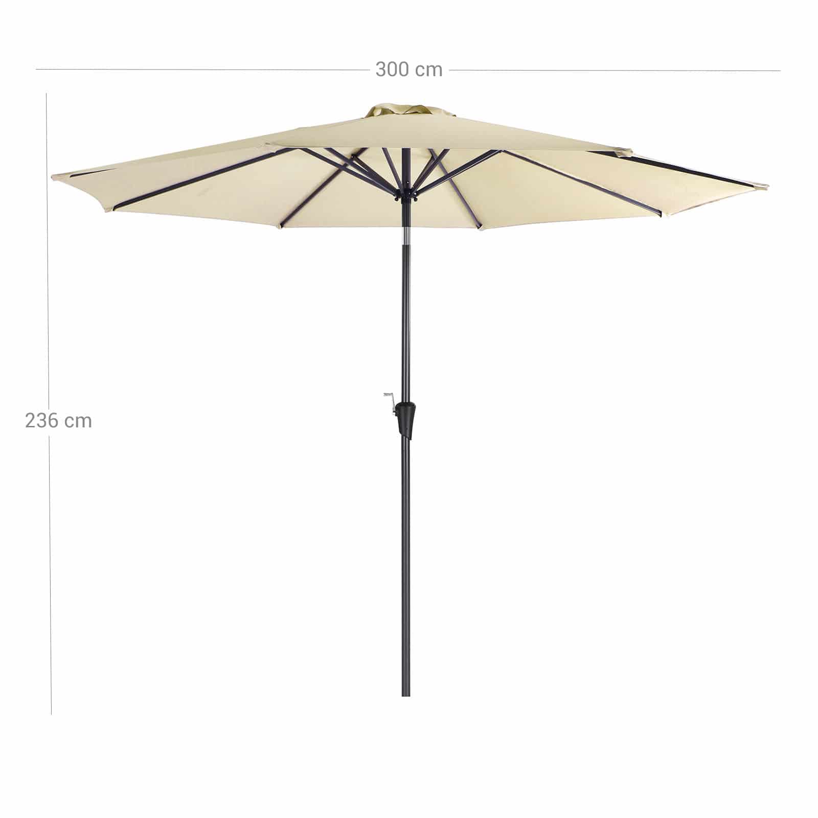 Sonnenschirm Ø 300 cm Taupe Sonnenschirm Ø 300 cm Taupe