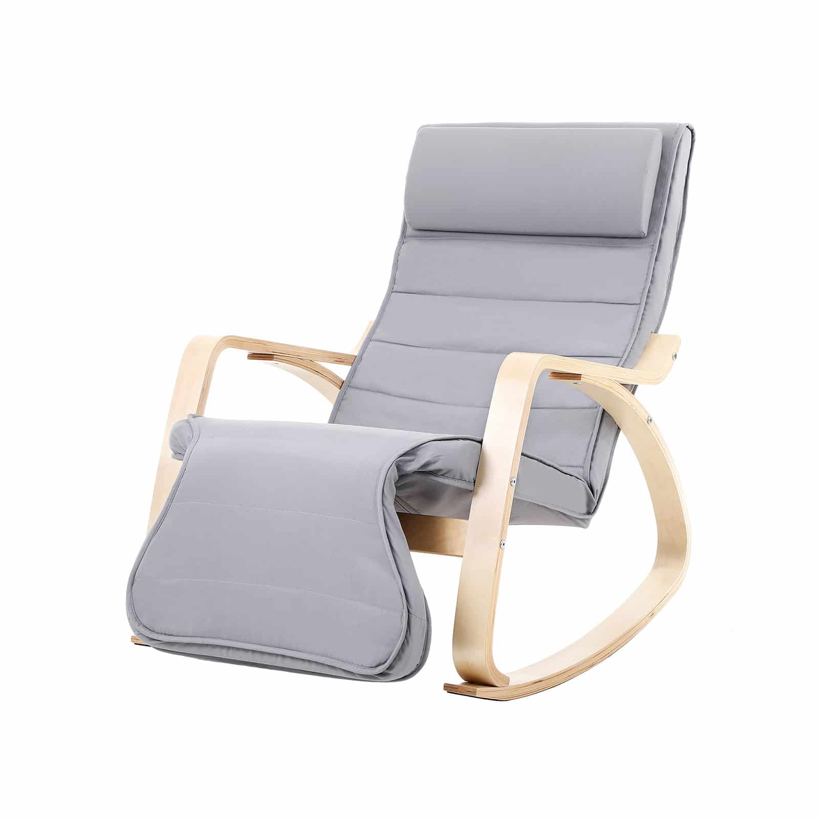 Relaxstuhl mit Fußstütze Hellgrau-LYY42G Relaxstuhl mit Fußstütze Hellgrau-LYY42G