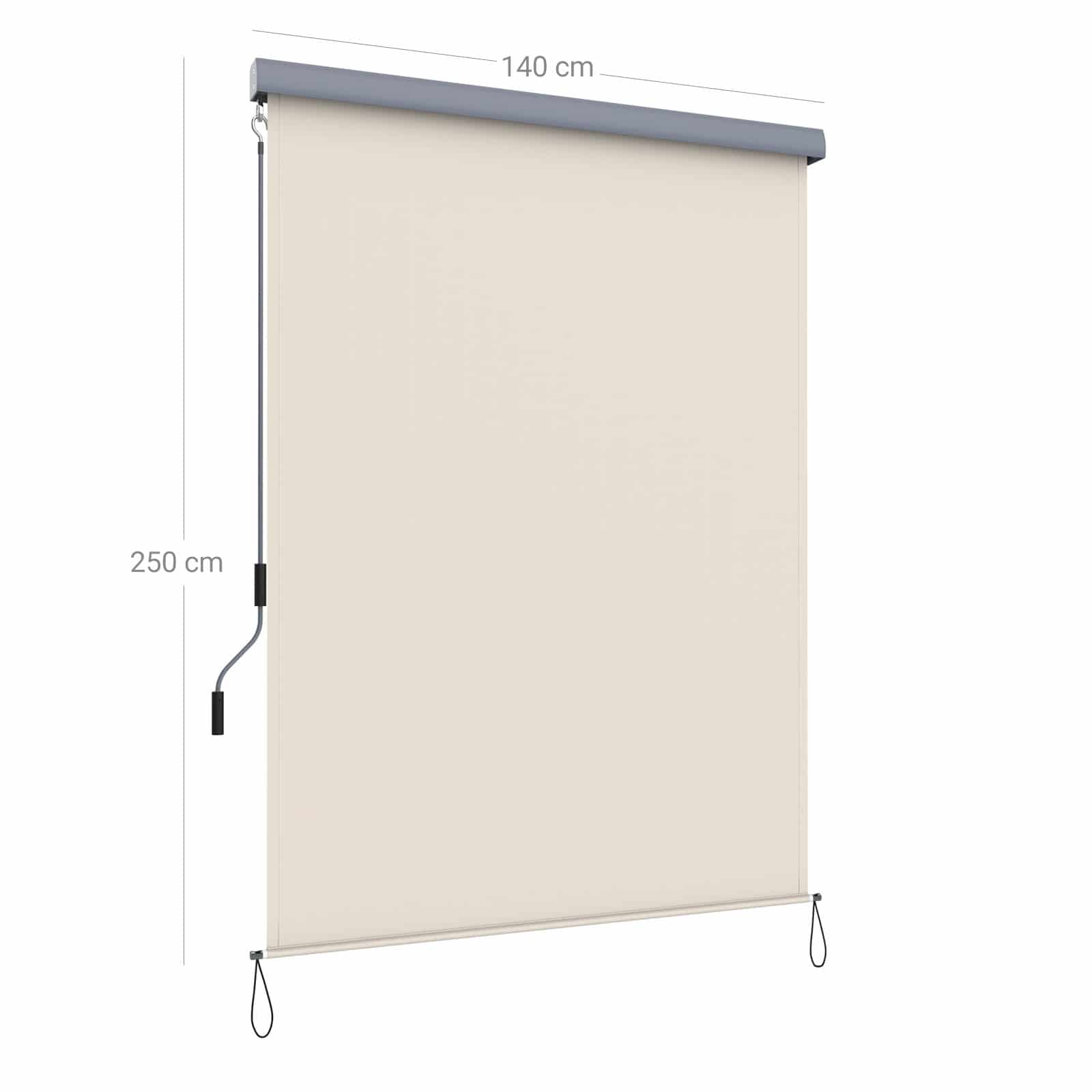 Senkrechtmarkise 1,4 x 2,5 m Beige-GSA145BE Senkrechtmarkise 1,4 x 2,5 m Beige-GSA145BE