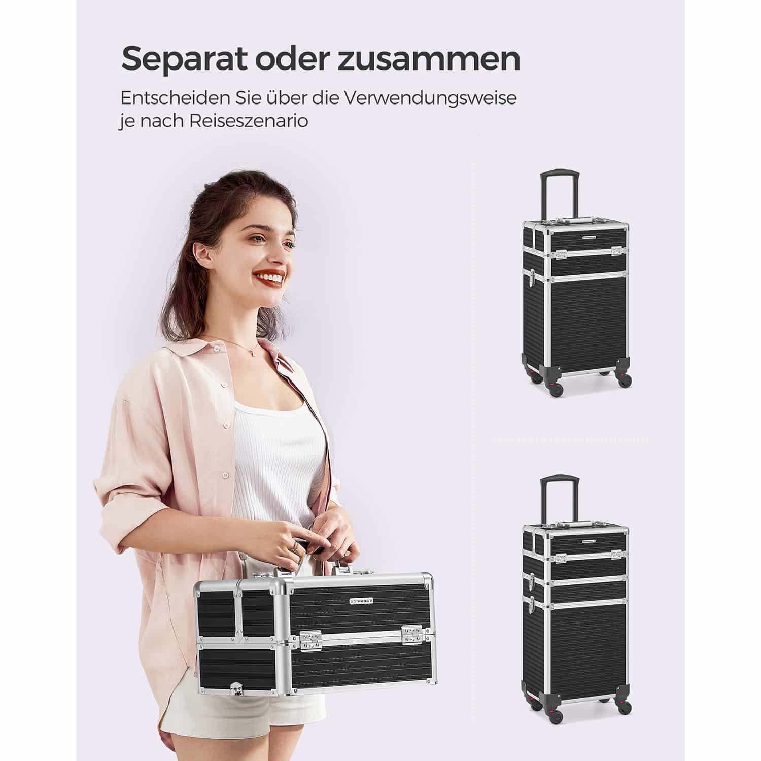 Kosmetikkoffer Trolley abschließbar für Reisen Kosmetikkoffer Trolley abschließbar für Reisen