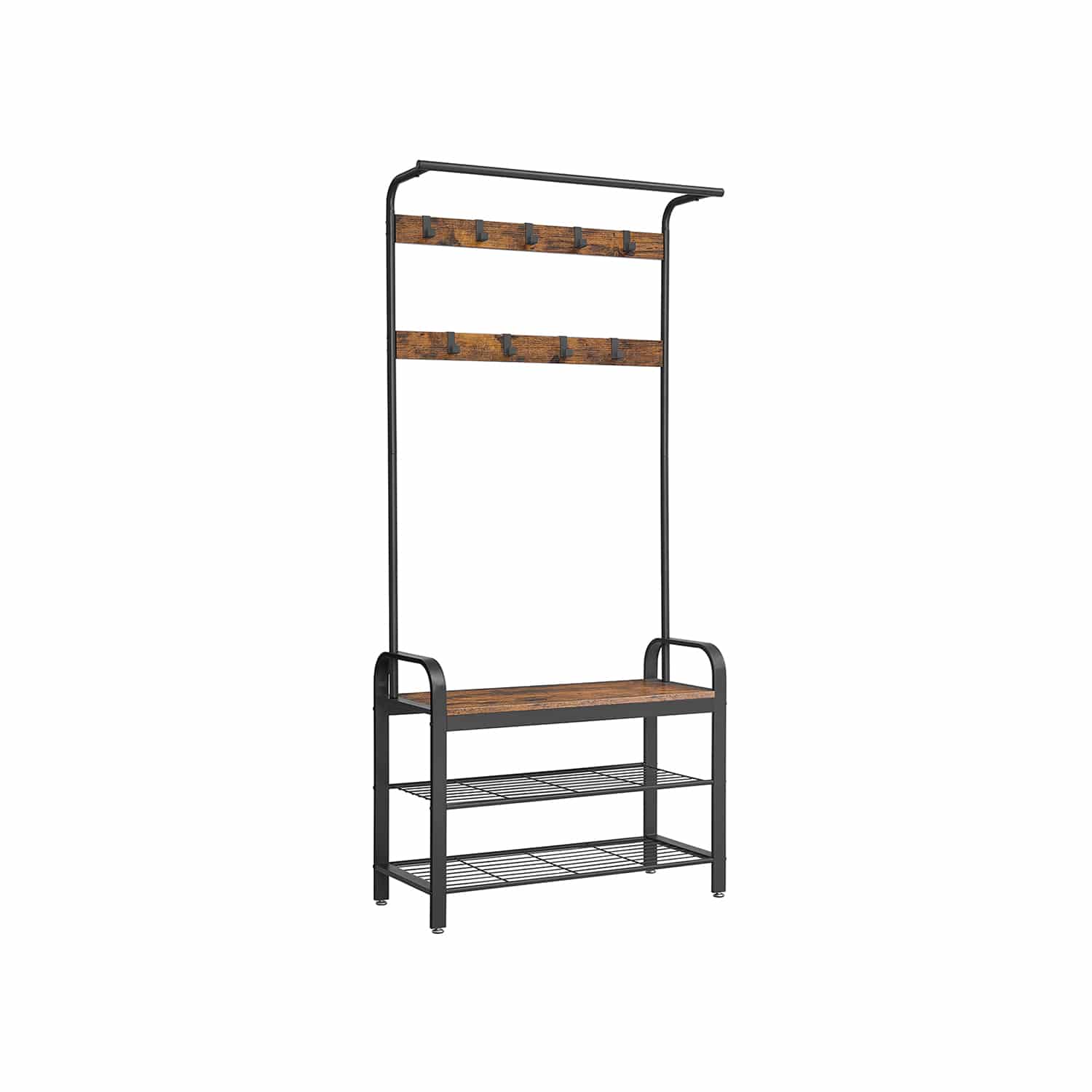 Garderobenständer mit 3 Ablagen-HSR400B01 Garderobenständer mit 3 Ablagen-HSR400B01