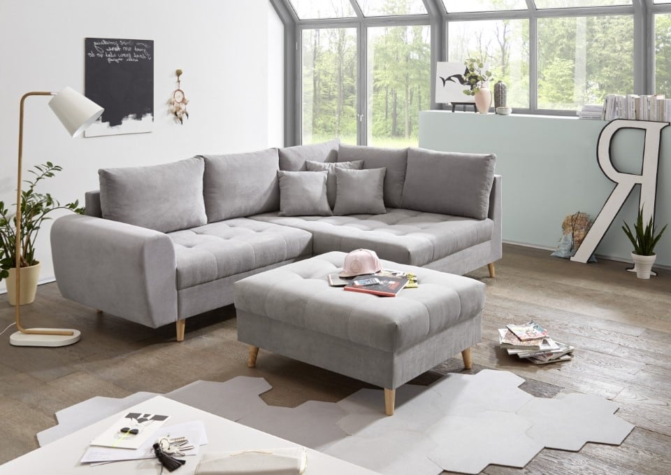Alice Ecksofa von Ed Exciting Design – Beidseitig Bestellbares Sofa mit Hocker in Verschiedenen Farben