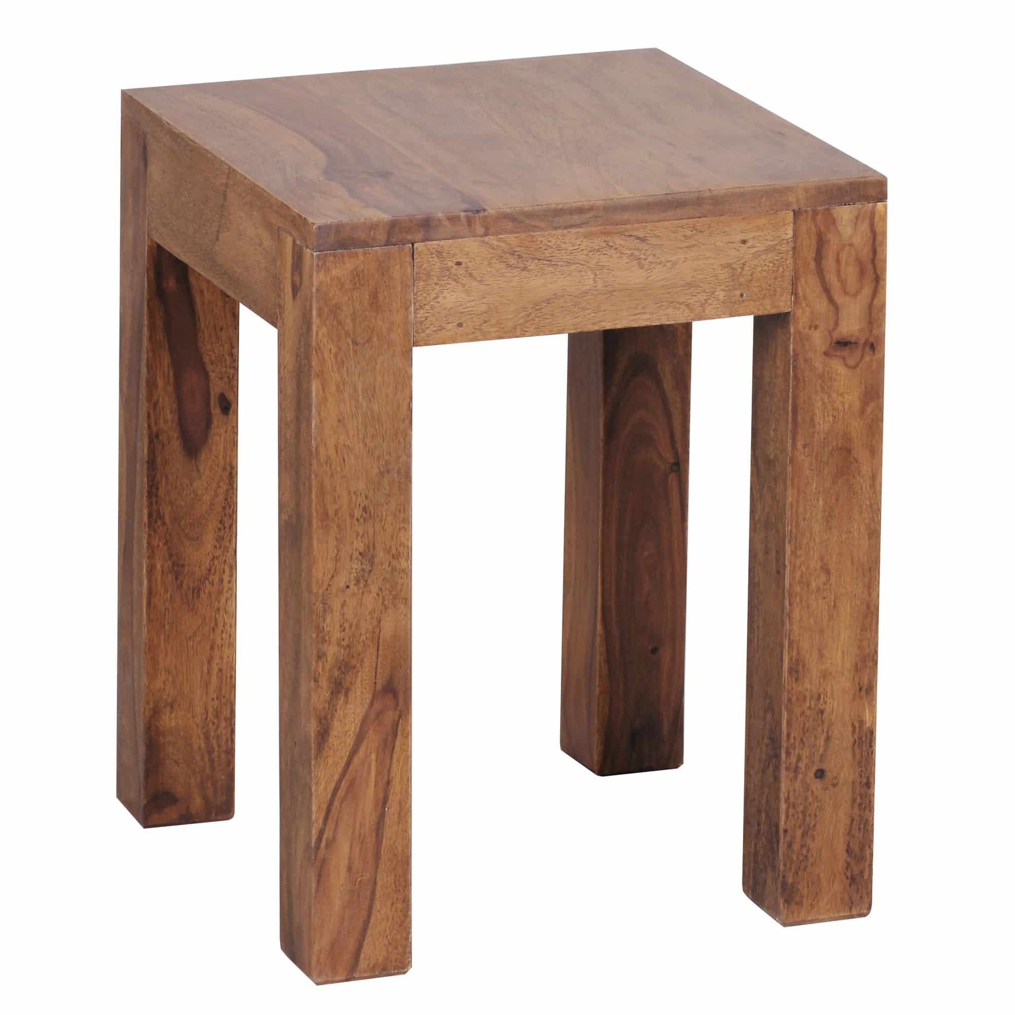 Beistelltisch MUMBAI Massiv-Holz Sheesham 35 x 35 cm Wohnzimmer-Tisch Design dunkel-braun Landhaus-Stil Couchtisch Beistelltisch MUMBAI Massiv-Holz Sheesham 35 x 35 cm Wohnzimmer-Tisch Design dunkel-braun Landhaus-Stil Couchtisch