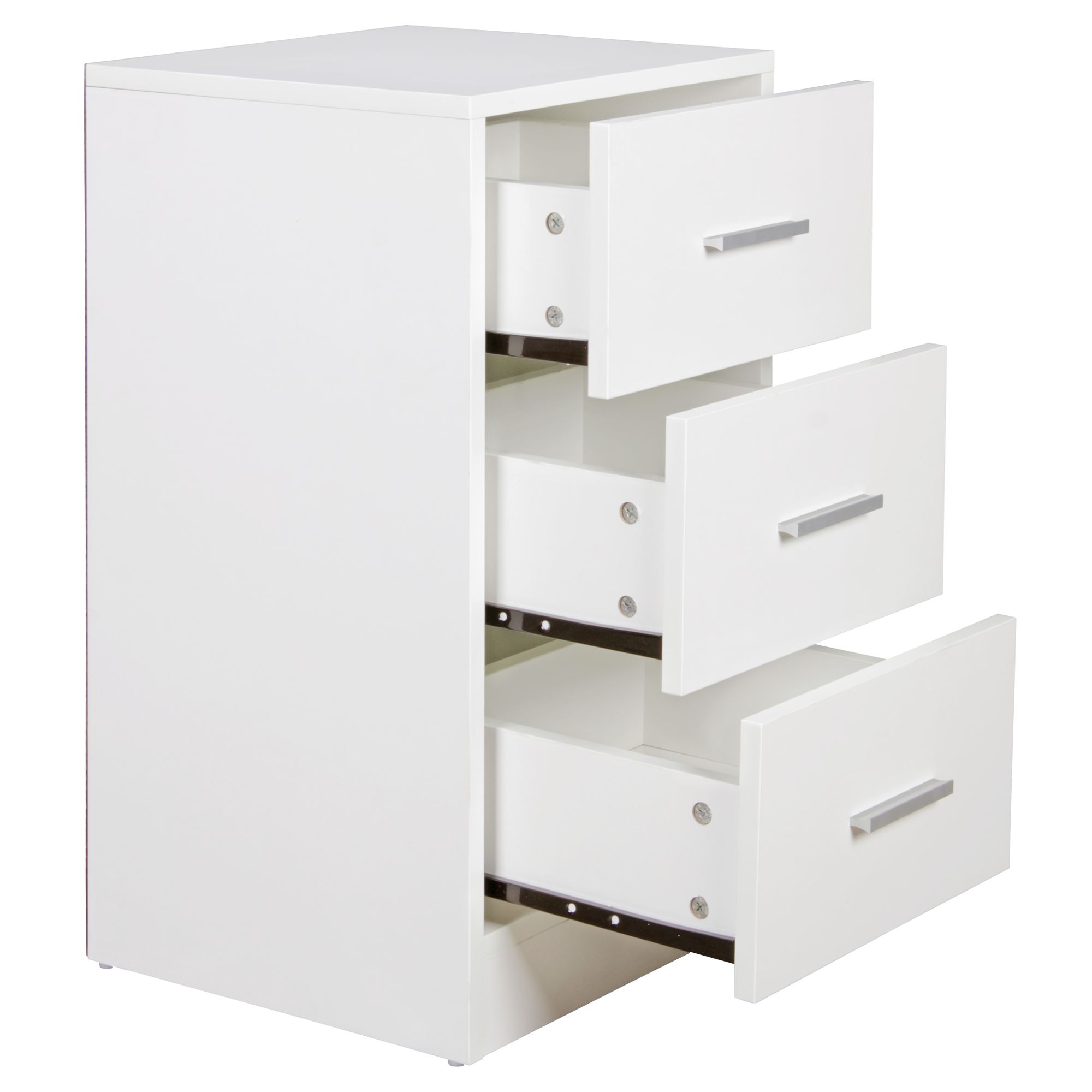 44682-WOHNLING-Nachtkonsole-OLAV-3-Schubladen-ext_2 Nachtkonsole FOGGIA Holz Nachttisch modern mit 3 Schubladen weiss