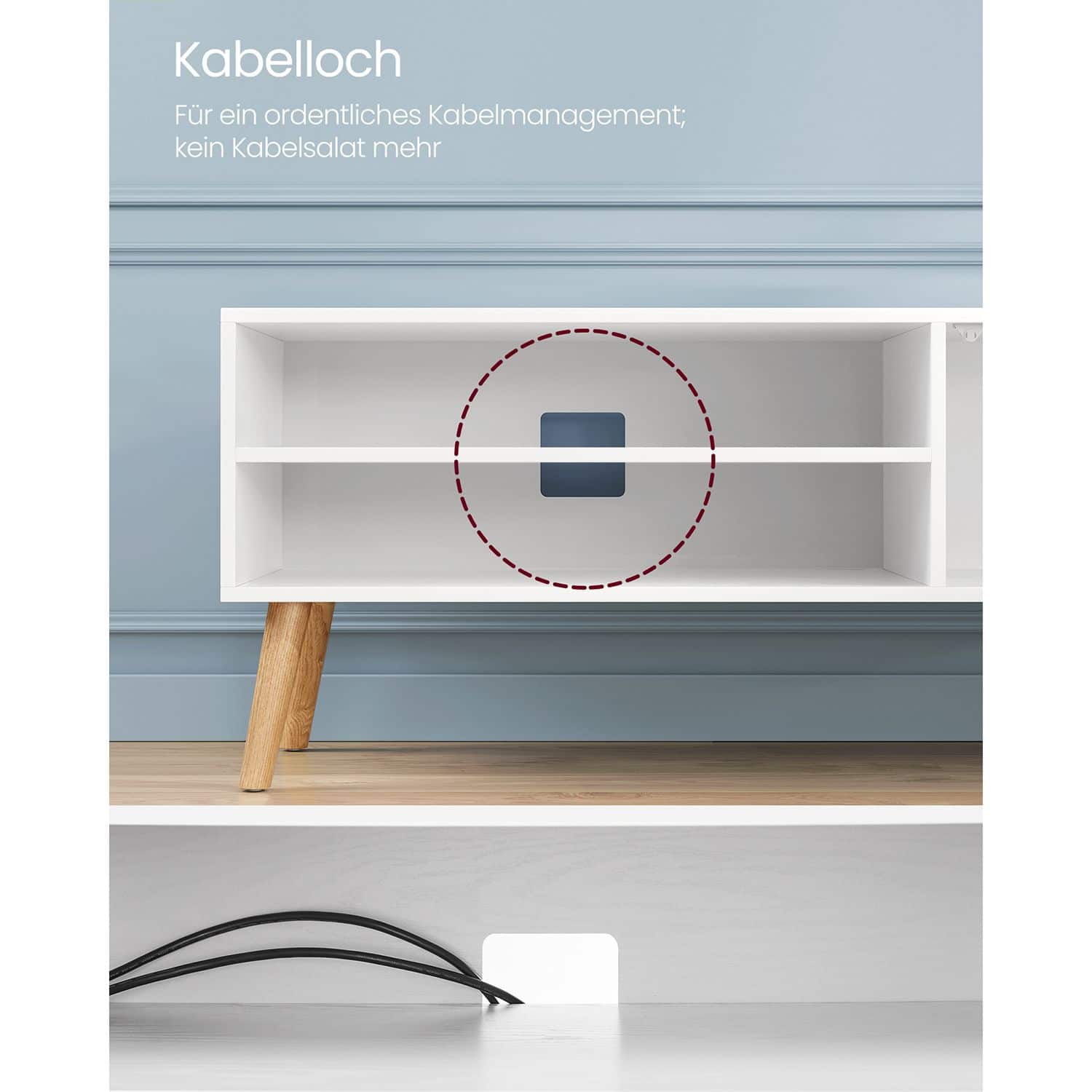 TV-Schrank mit 1 Tür 40 x 120 x 49 cm weiß