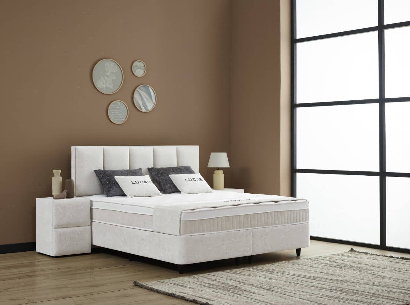 Boxspringbett Lucas Hellbeige mit Bettkasten – ABC Bedding Boxspringbett Lucas Hellbeige mit Bettkasten – ABC Bedding