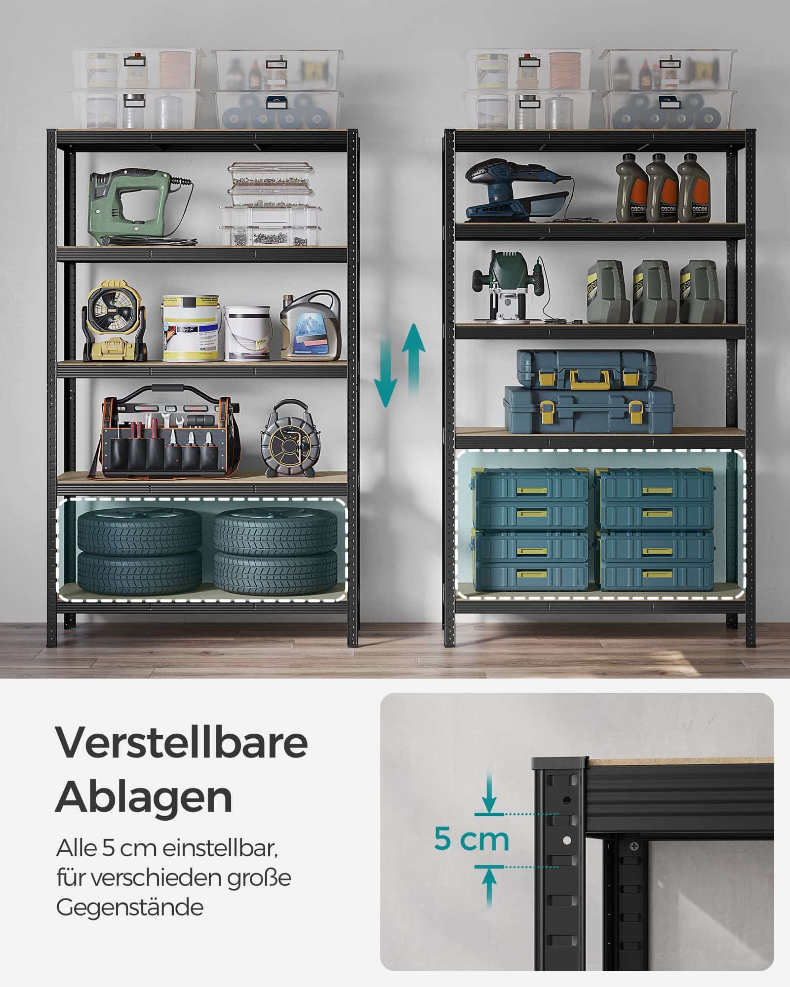 Schwerlastregal mit 5 Ebenen-B34GLR060B01 Schwerlastregal mit 5 Ebenen-B34GLR060B01