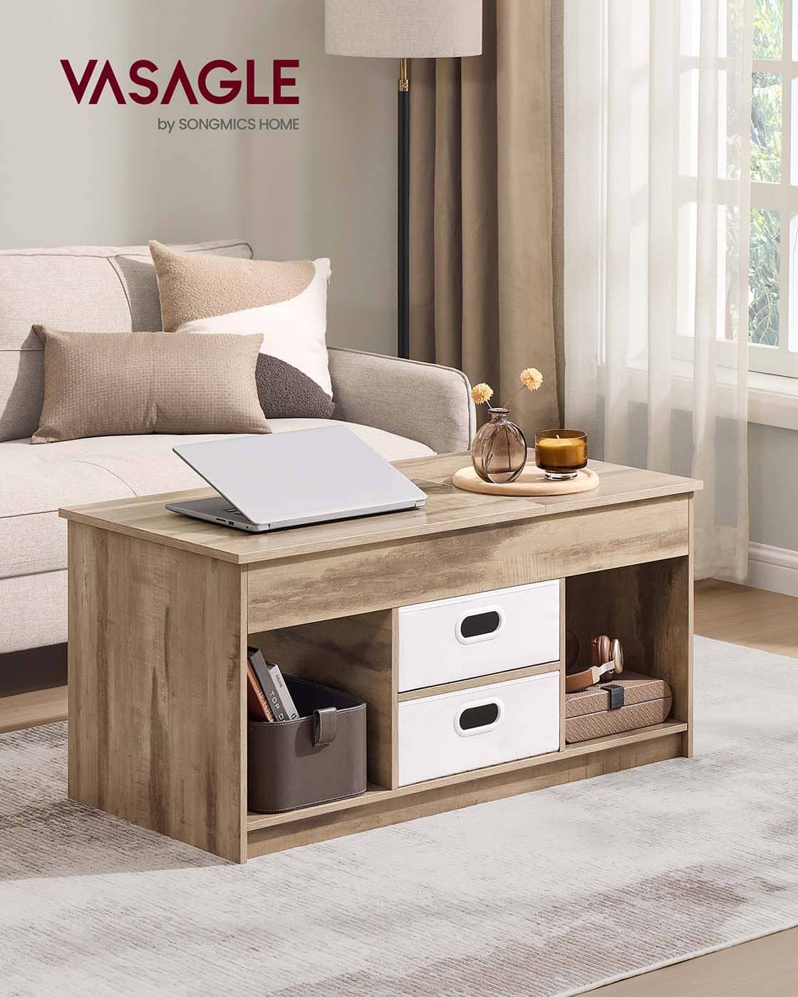 Couchtisch mit 2 Schubladen und Fächern