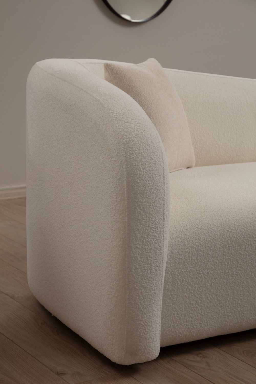 Sofa Asos 2-Sitzer Cream – Mikrofaser Flock