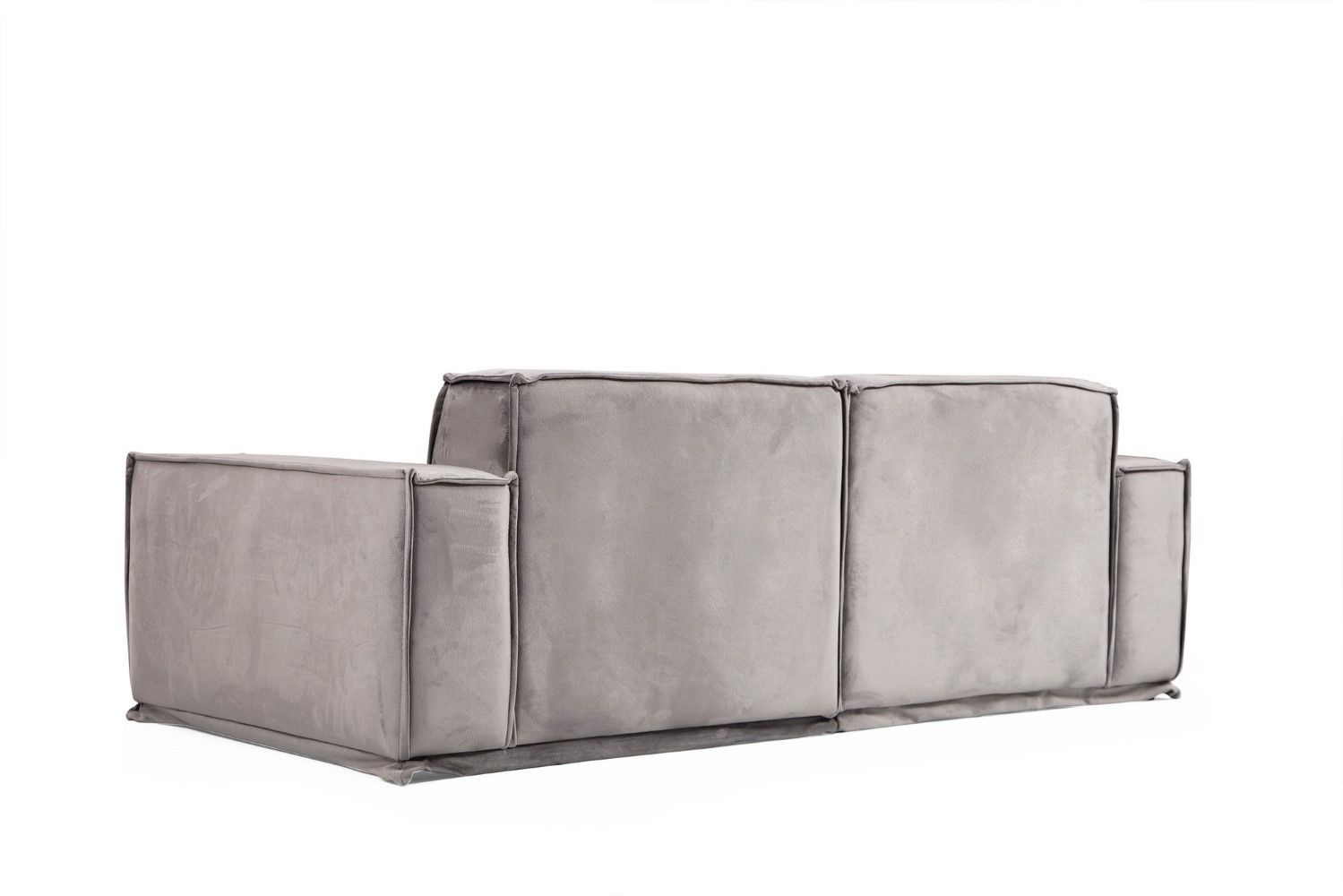 Sofa Lego 2-Sitzer Grau Mikrofaser Samtvelours Sofa Lego 2-Sitzer Grau Mikrofaser Samtvelours