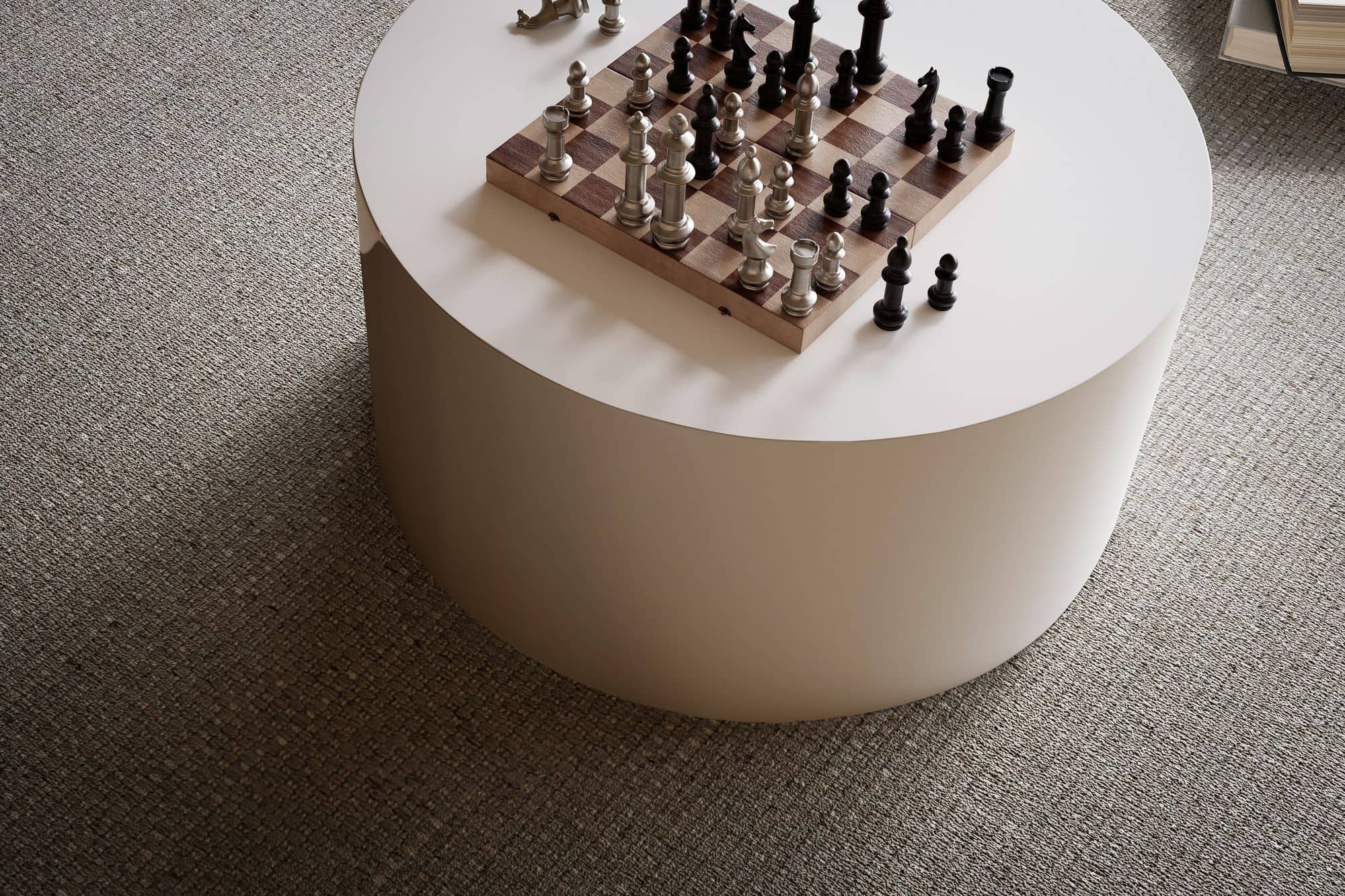 Couchtisch MONOBLOC 60x60x30 cm Weiß Hochglanz