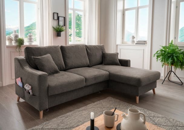 Benformato-Ecksofa-Valentina-mit-Bettkasten-in-verschiedenen-Farben-erhaeltlich-Mikrofaser-Braun Benformato Ecksofa Valentina mit Bettkasten in verschiedenen Farben erhältlich Mikrofaser Braun