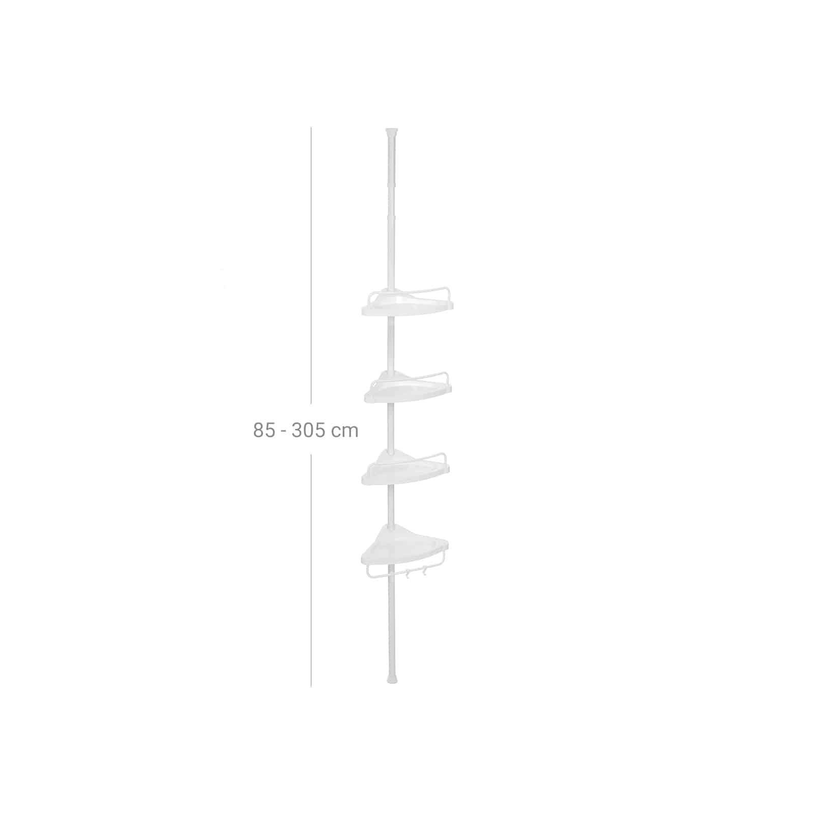 Duschregal 85-305 cm Weiß-B34BCB001A Duschregal 85-305 cm Weiß-B34BCB001A