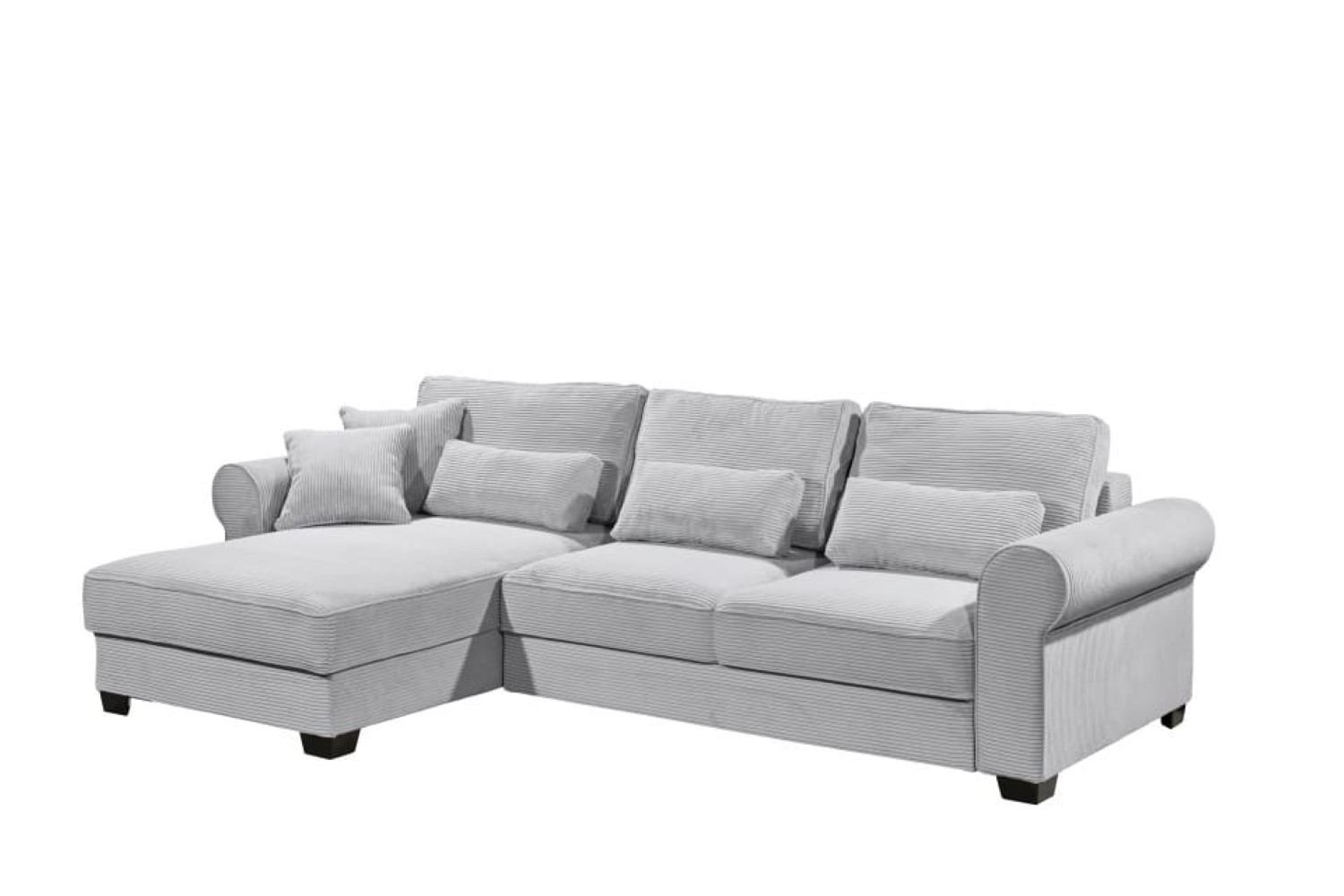 Ecksofa Angelina - Schlafsofa mit Bettkasten und Nosagfederung in Breitcord - ED Exciting Design Ecksofa Angelina - Schlafsofa mit Bettkasten und Nosagfederung in Breitcord - ED Exciting Design
