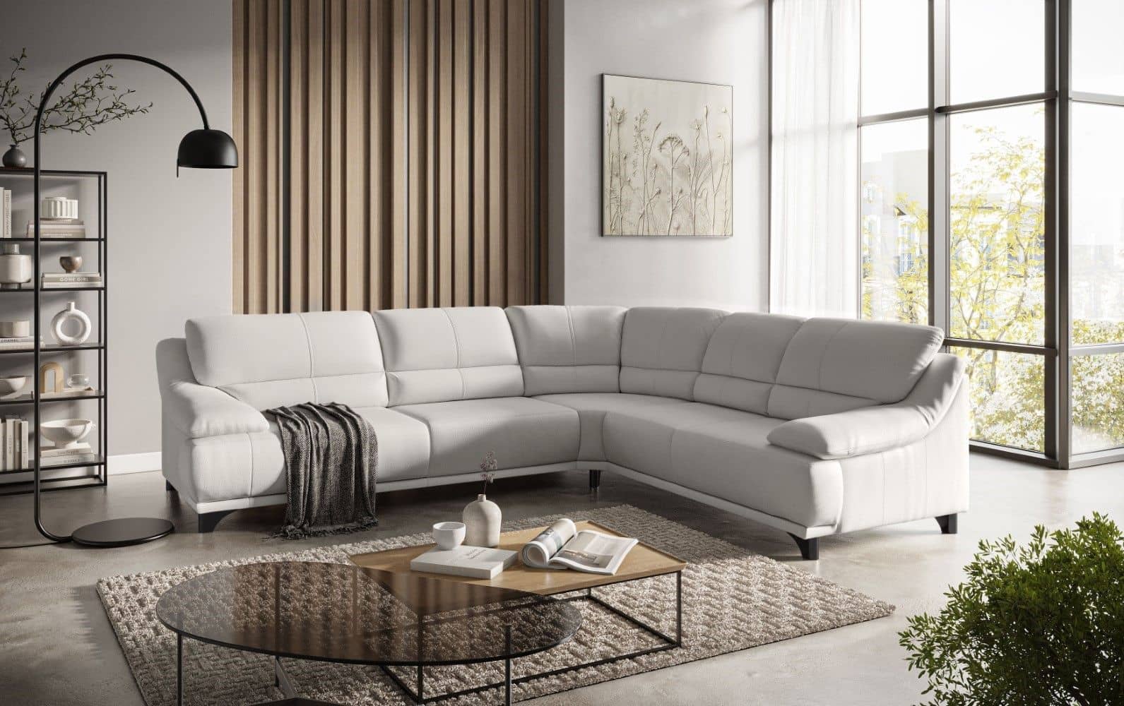 Sofa Modena von Cotta aus Echtleder Pampas Madras Sofa Modena von Cotta aus Echtleder Pampas Madras