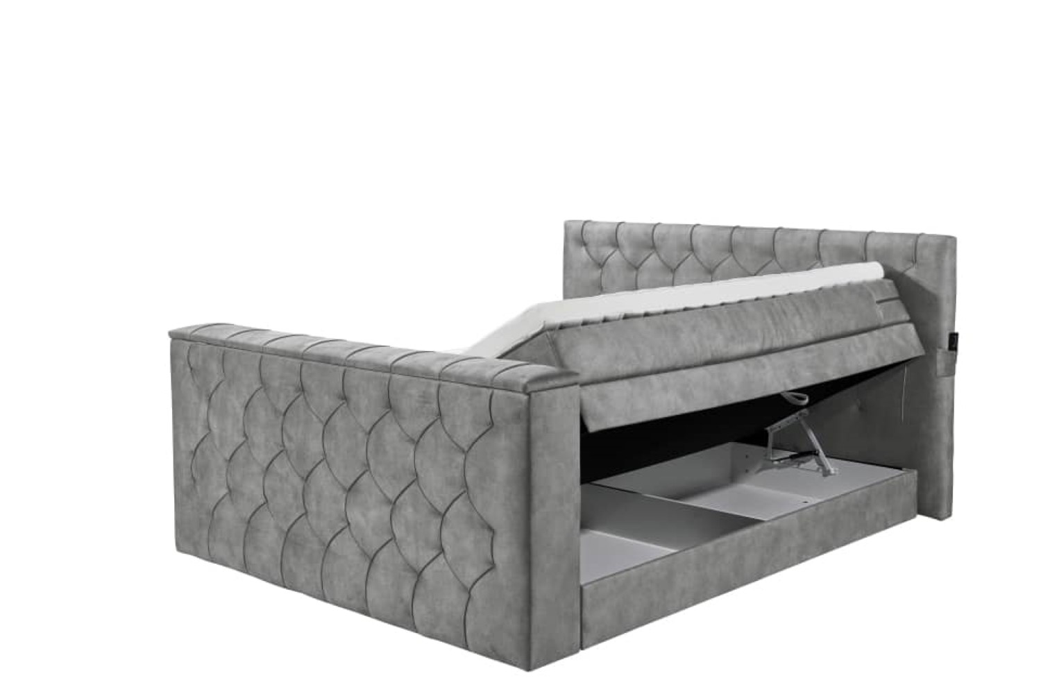 Boxspringbett Springdale - motorisierter TV-Halterung, geräumigem Bettkasten und Duo-Wendematratze H3/H4 - ED Exciting Design Boxspringbett Springdale - motorisierter TV-Halterung, geräumigem Bettkasten und Duo-Wendematratze H3/H4 - ED Exciting Design