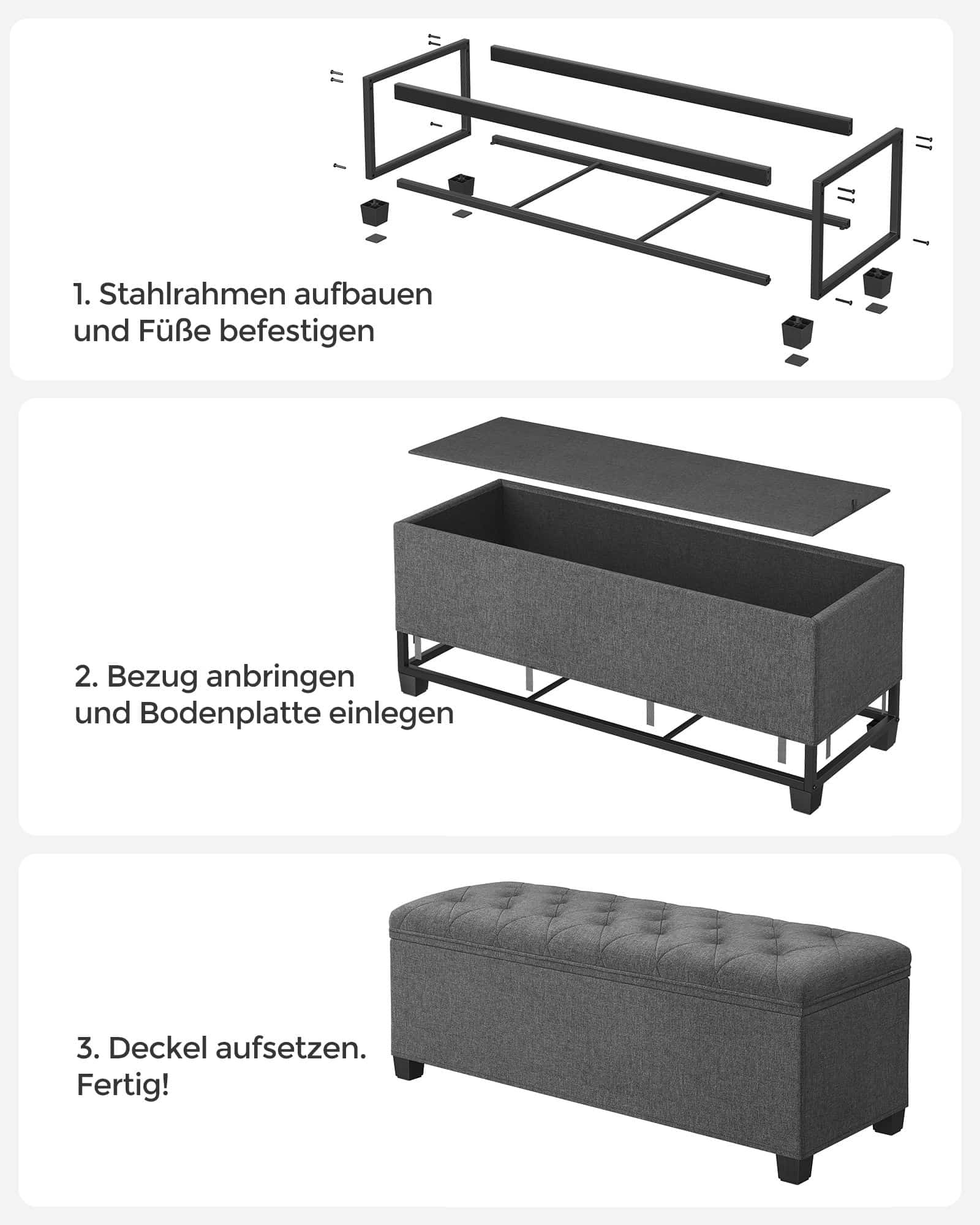Sitzbank mit Stauraum faltbar Sitzbank mit Stauraum faltbar