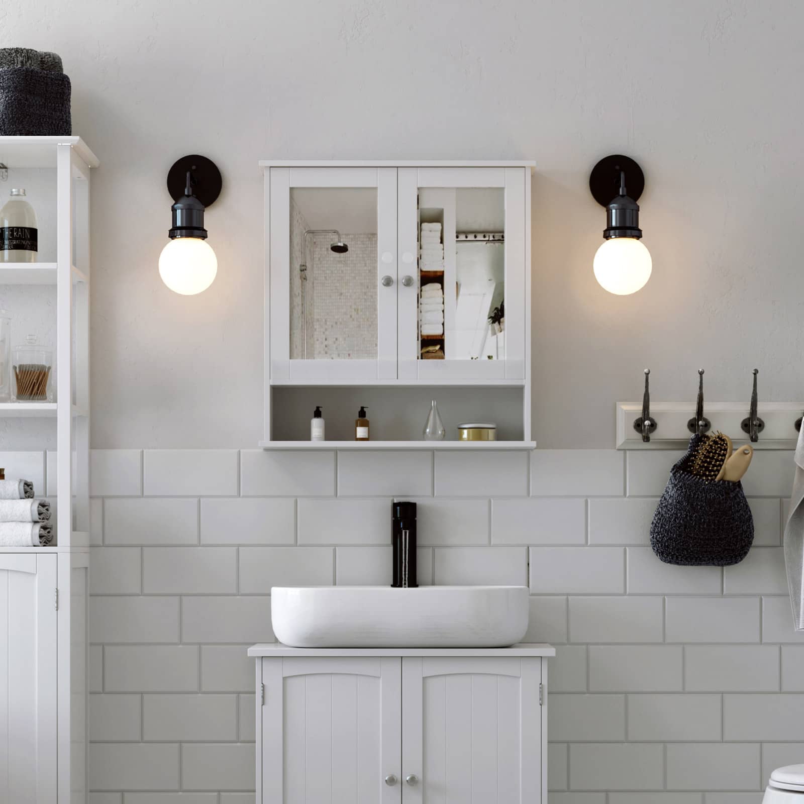 Spiegelschrank mit Doppeltür-LHC002 Spiegelschrank mit Doppeltür-LHC002