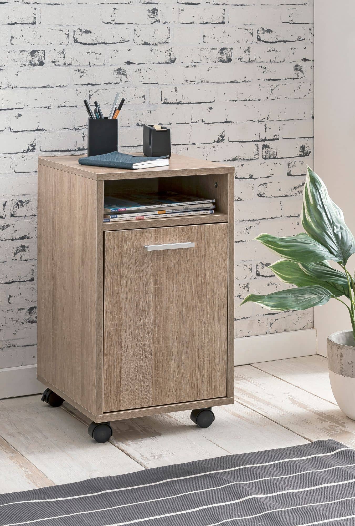 50123-WOHNLING-Rollcontainer-Katsu-33x38x59-5cm-s_2HacW4c8KrDnD8 Rollcontainer WL5.929 Sonoma 33x60x38cm Schubladenschrank Büro Container