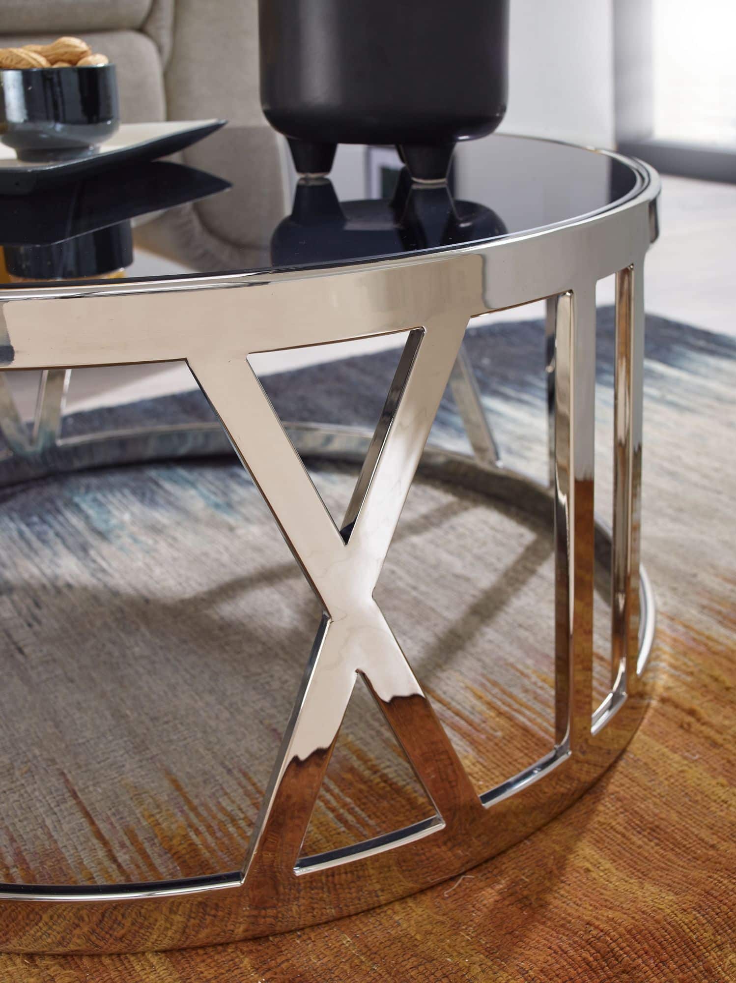 Couchtisch Glas Metall 60x60x30 cm Sofatisch Silber Couchtisch Glas Metall 60x60x30 cm Sofatisch Silber