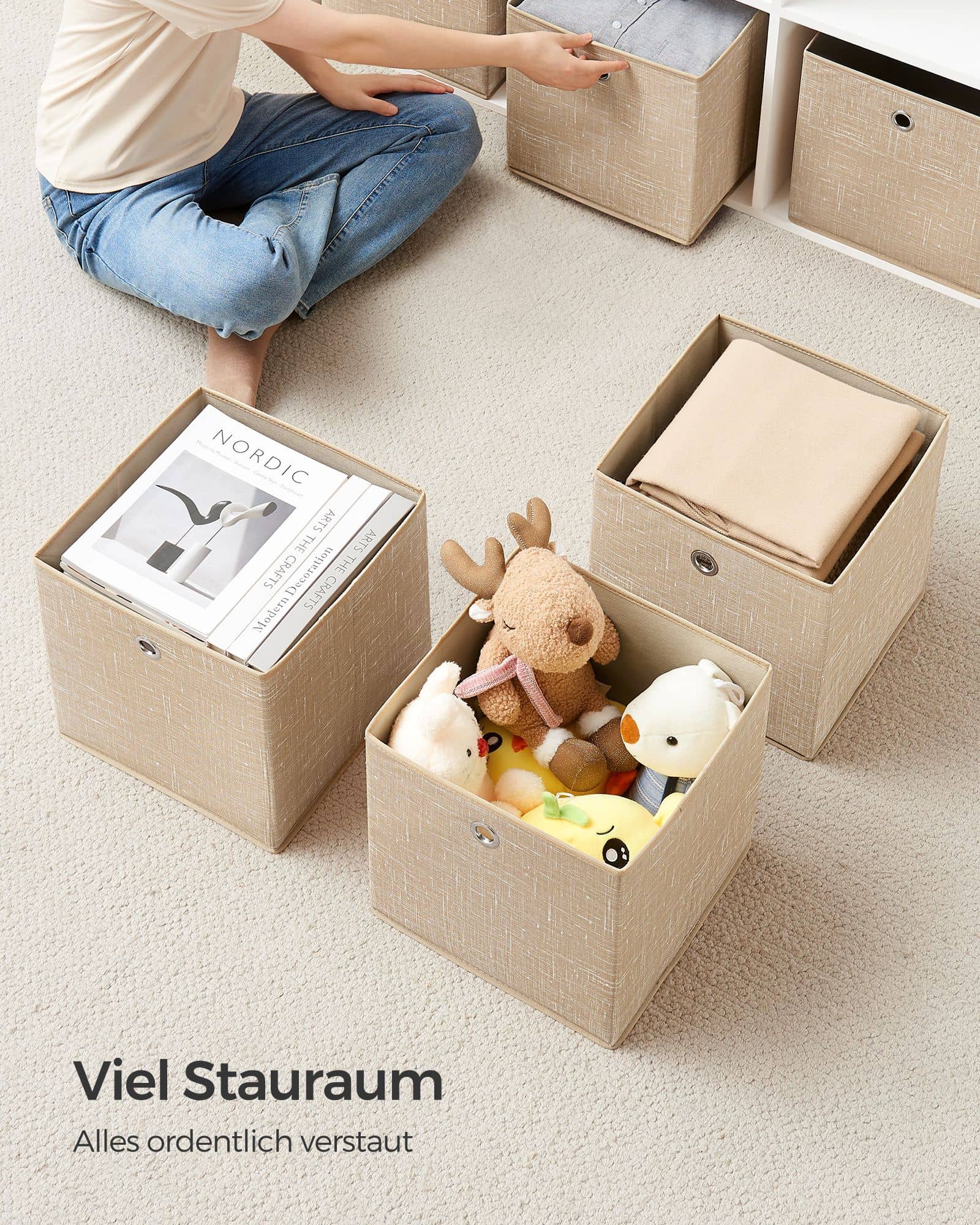 Aufbewahrungsbox 6er Set sandbeige-RFB006K03 Aufbewahrungsbox 6er Set sandbeige-RFB006K03
