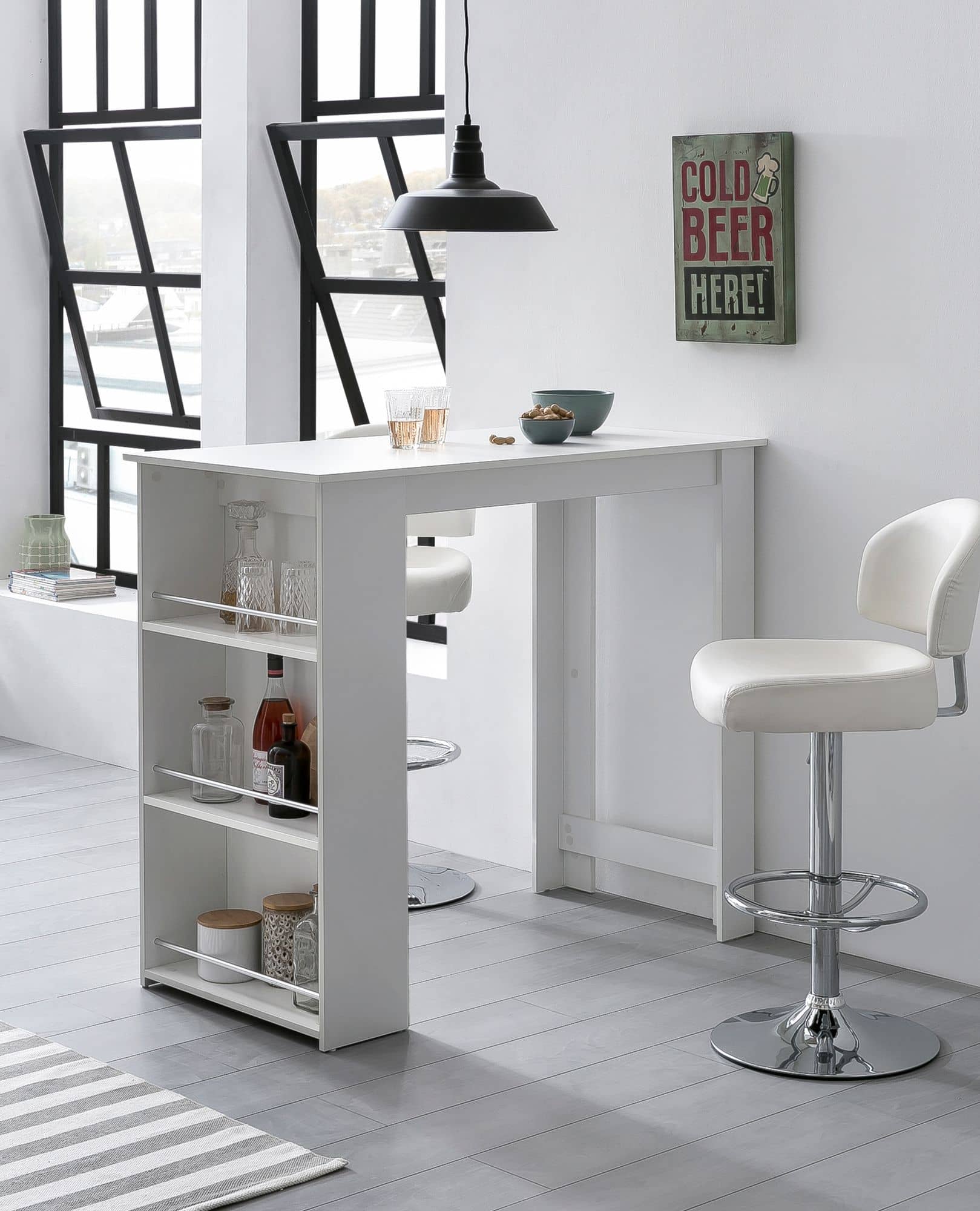 47535-WOHNLING-Bartisch-TABBY-weiss-WL5-732-WL5-732_2 Bartisch WL5.732 Weiß 120 x 107,5 x 60 cm Stehtisch Holz Küchenbartisch