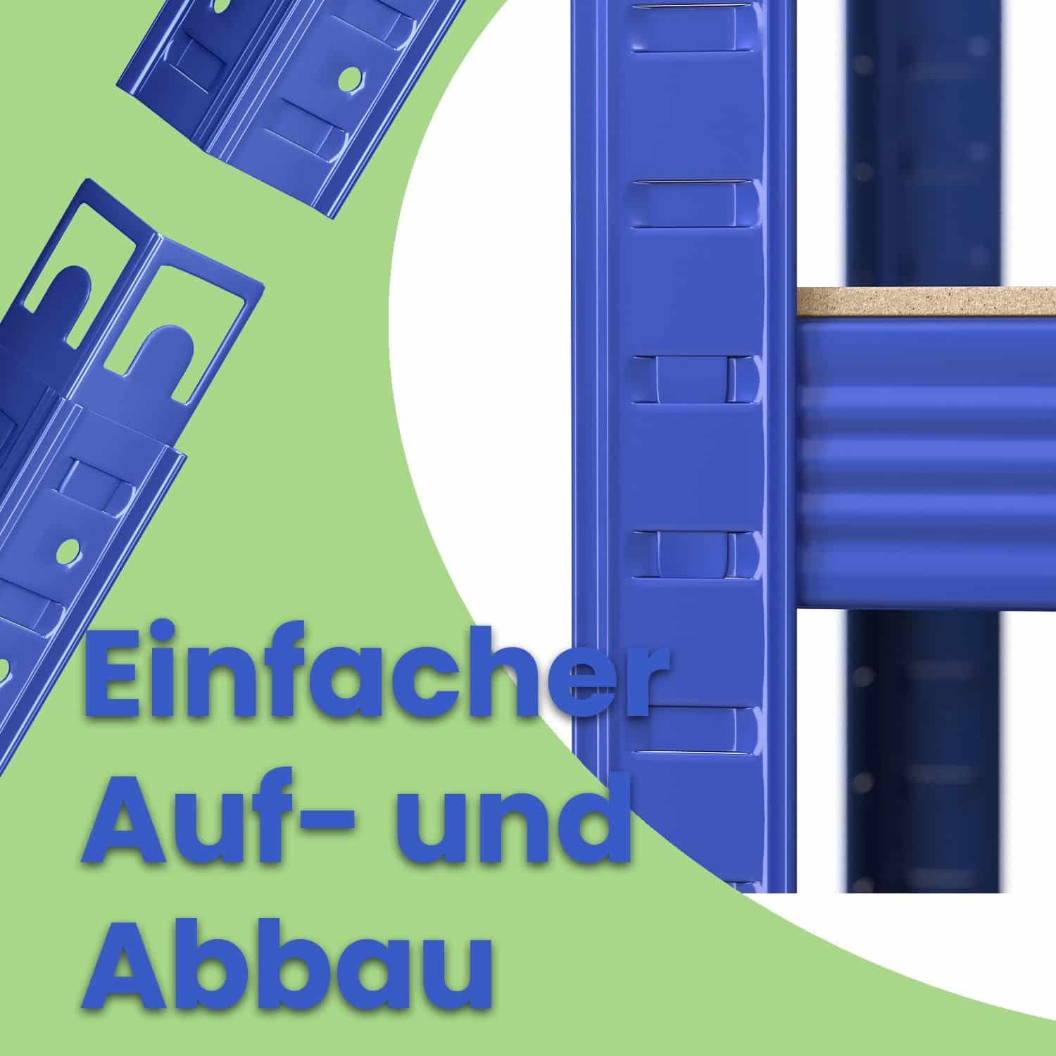 Schwerlastregal 650 kg Blau