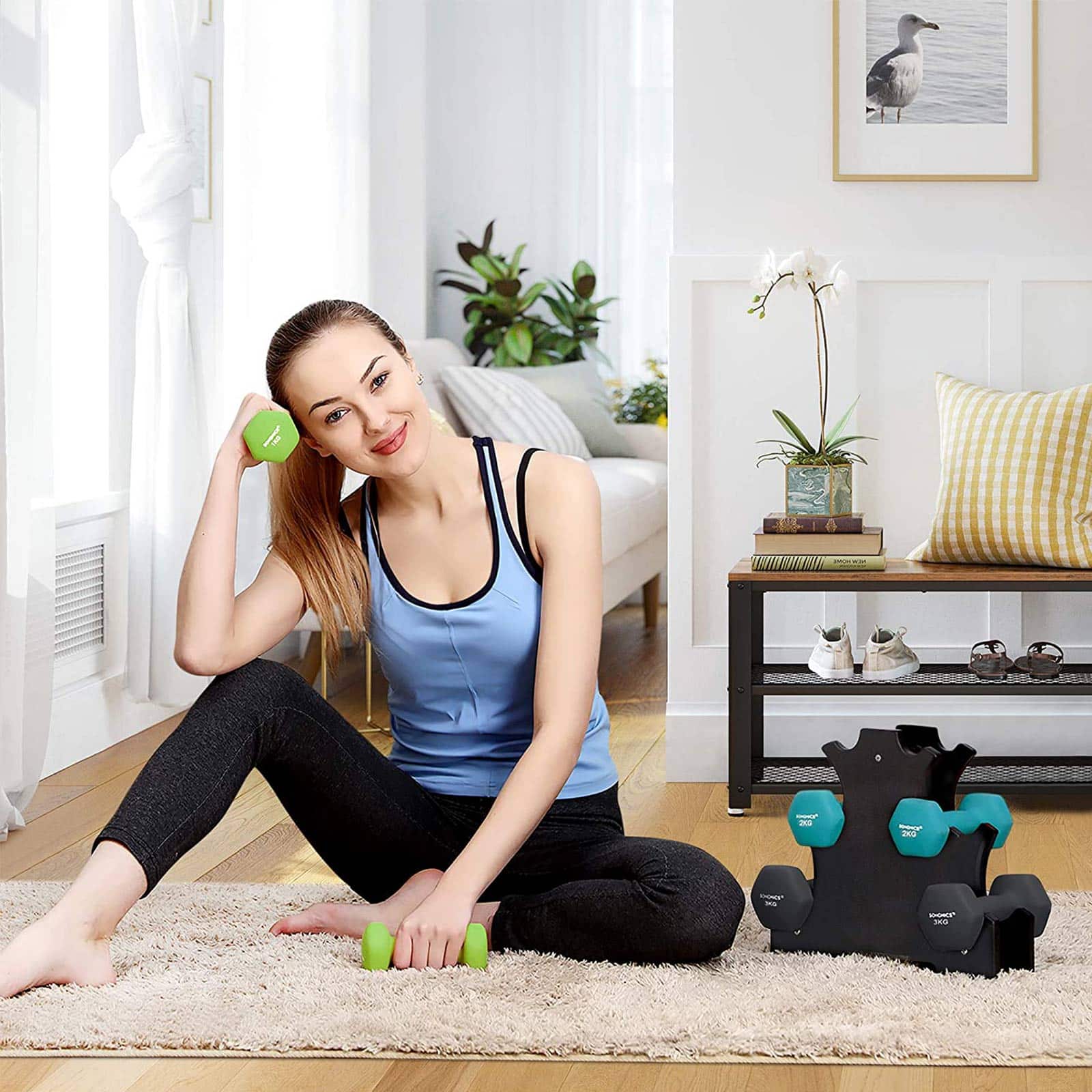 Kurzhantel-Set mit Hantelständer