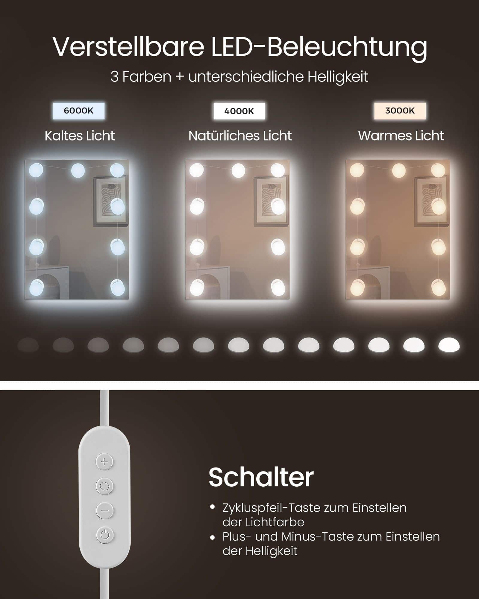 Schminktisch mit Spiegel und Schubladen modern Schminktisch mit Spiegel und Schubladen modern