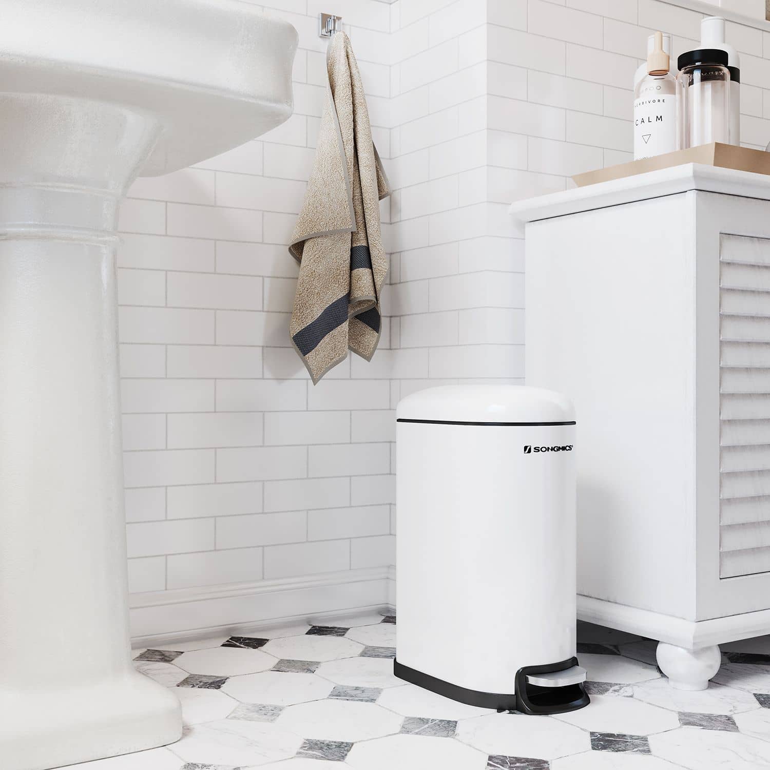 Kosmetikeimer aus Stahl-LTB10WT Kosmetikeimer aus Stahl-LTB10WT