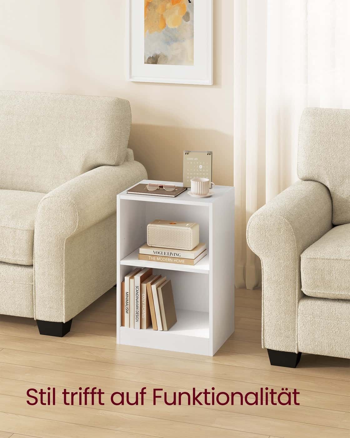 Custos Collection – Nachttische mit offenen Fächern für vielseitige Nutzung Wolkenweiß Custos Collection – Nachttische mit offenen Fächern für vielseitige Nutzung Wolkenweiß