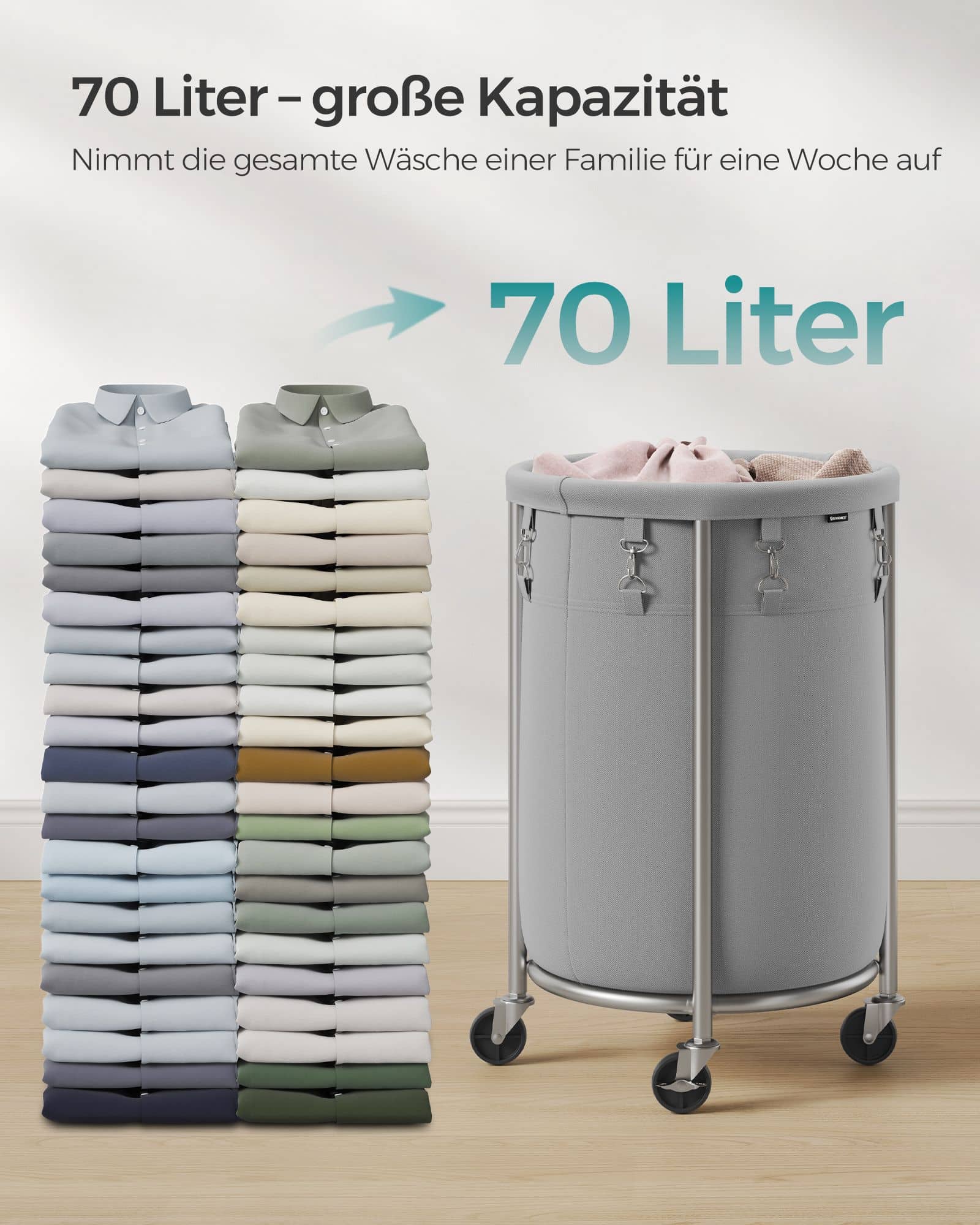 Wäschekorb mit Rollen Wäschekorb mit Rollen