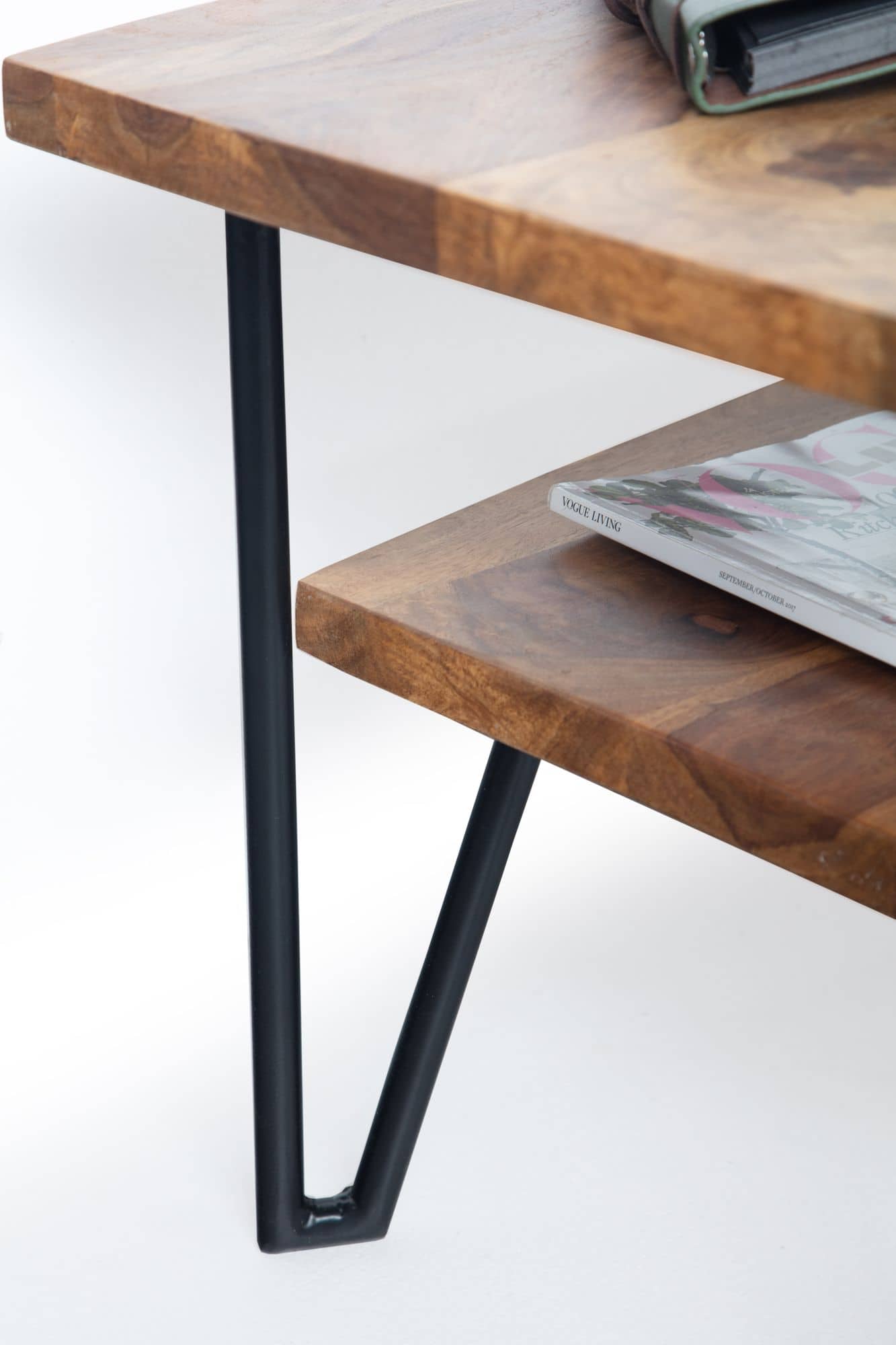 75569-WOHNLING-Couchtisch-90x50x40-cm-Sheesham-Massivholz-Metall-Sofatisch-5 Couchtisch 90x50x40 cm Sheesham