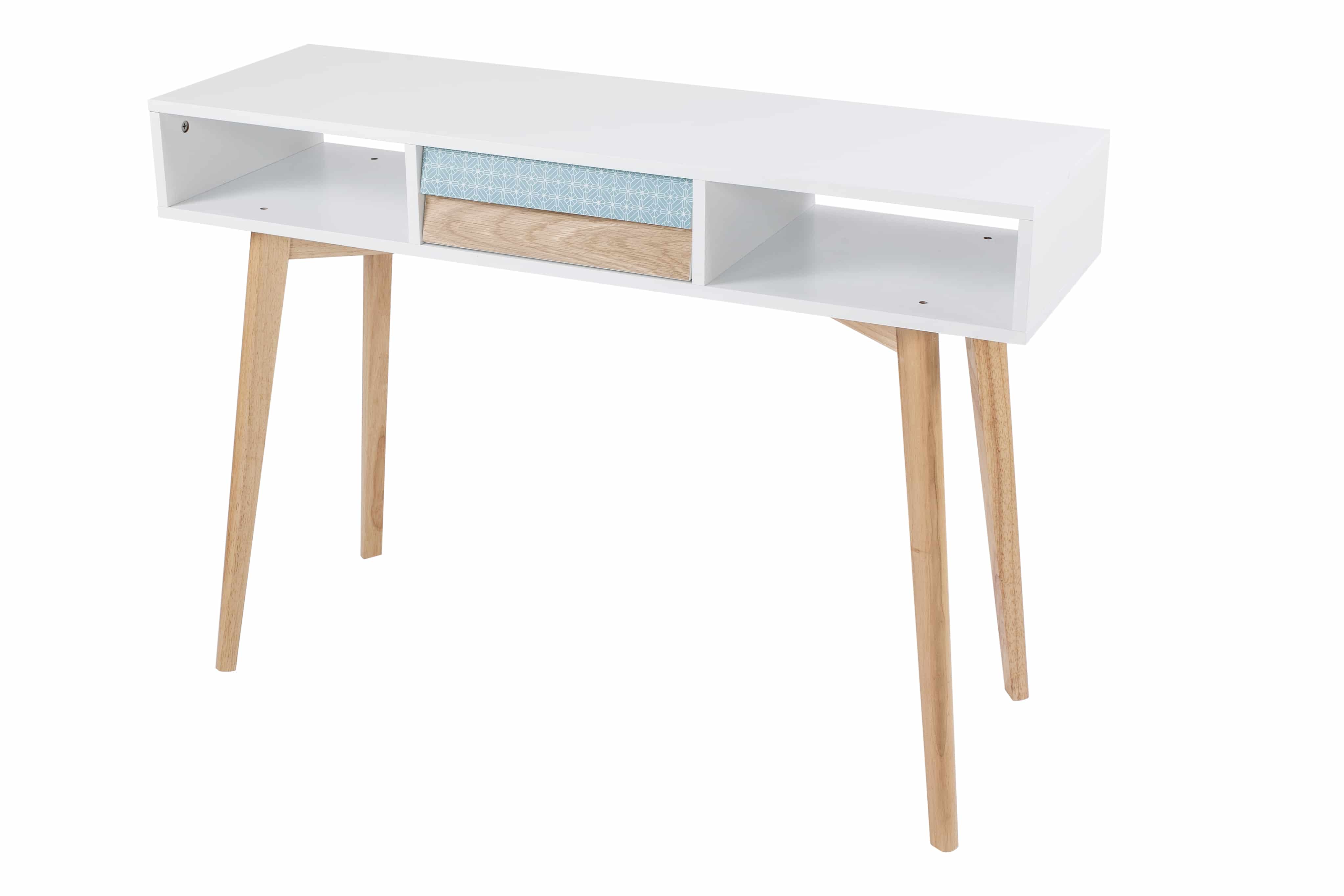 Konsolentisch Megan Weiß / Blau / Holz Konsolentisch Megan Weiß / Blau / Holz