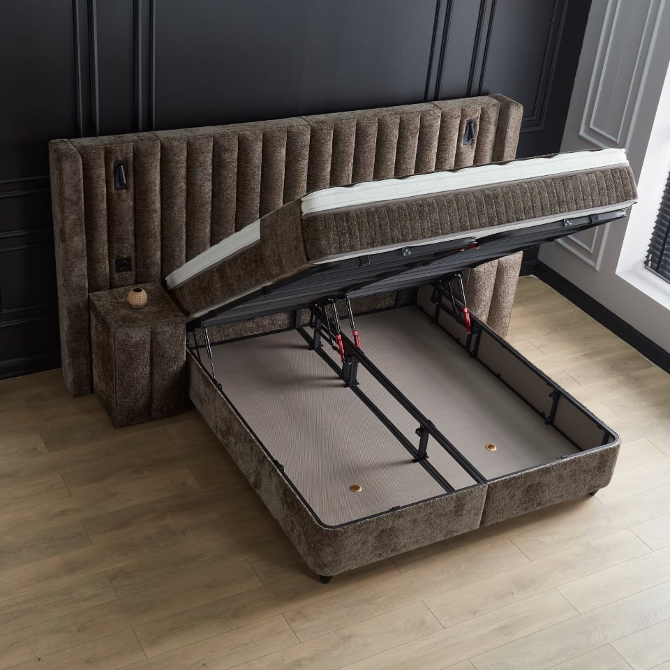 sheraton-6 Brown Mikrofaser: Luxus und Komfort mit Boxspringbett Sheraton